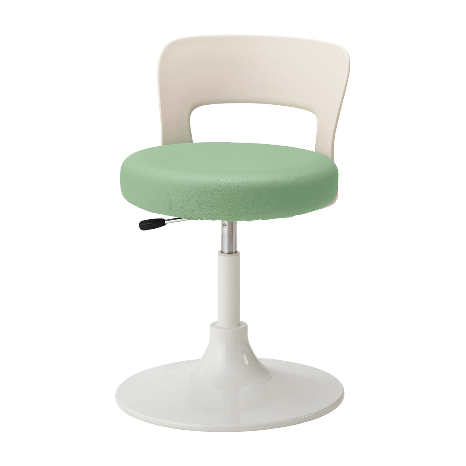 マツヨシ クランケチェア(背付) 樹脂プロテクターなし 診察椅子 24-9042-0001 アップルグリーン MATSUYOSHI MY-N3248