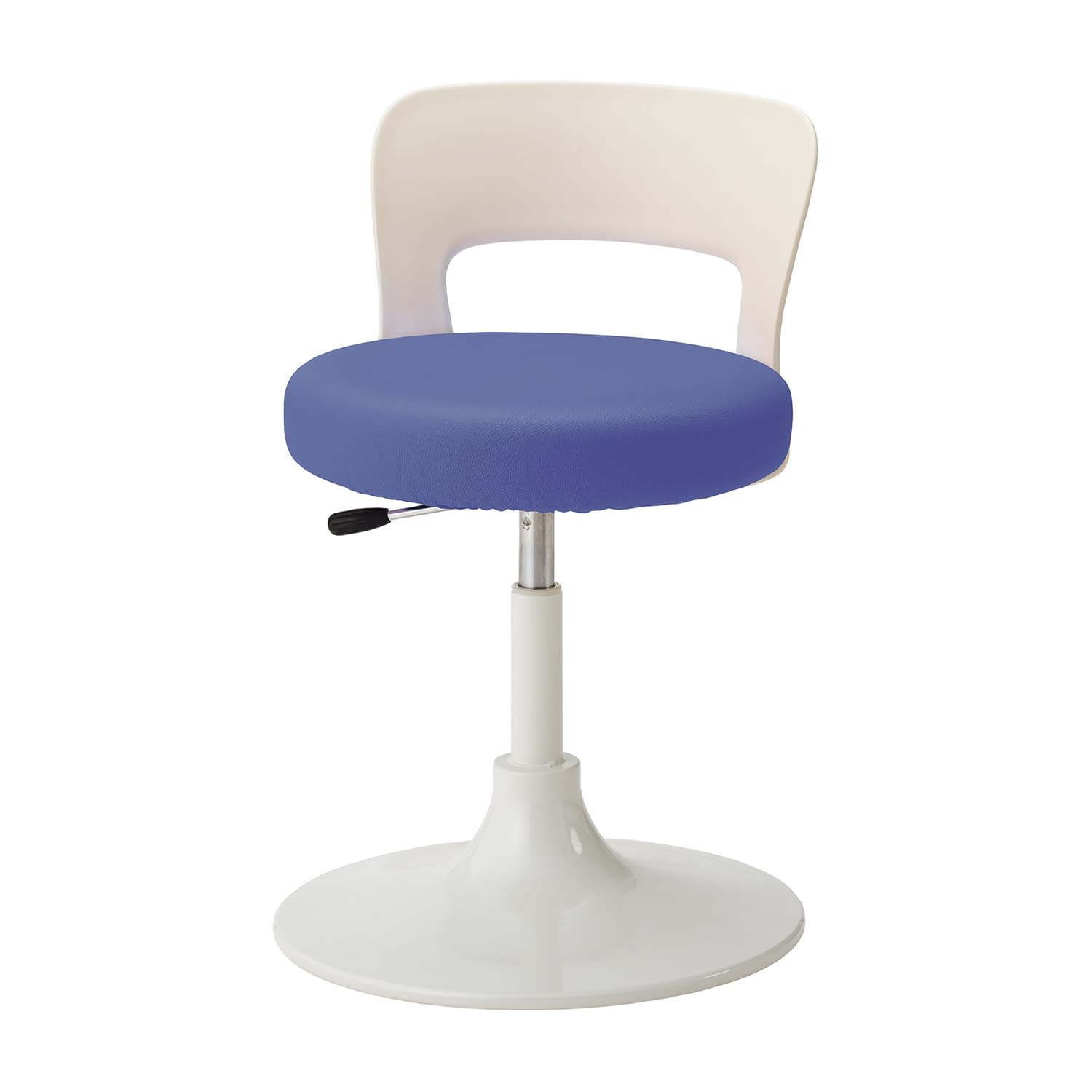 マツヨシ クランケチェア(背付) 樹脂プロテクターなし 診察椅子 24-9042-0004 プラムブルー MATSUYOSHI MY-N3248