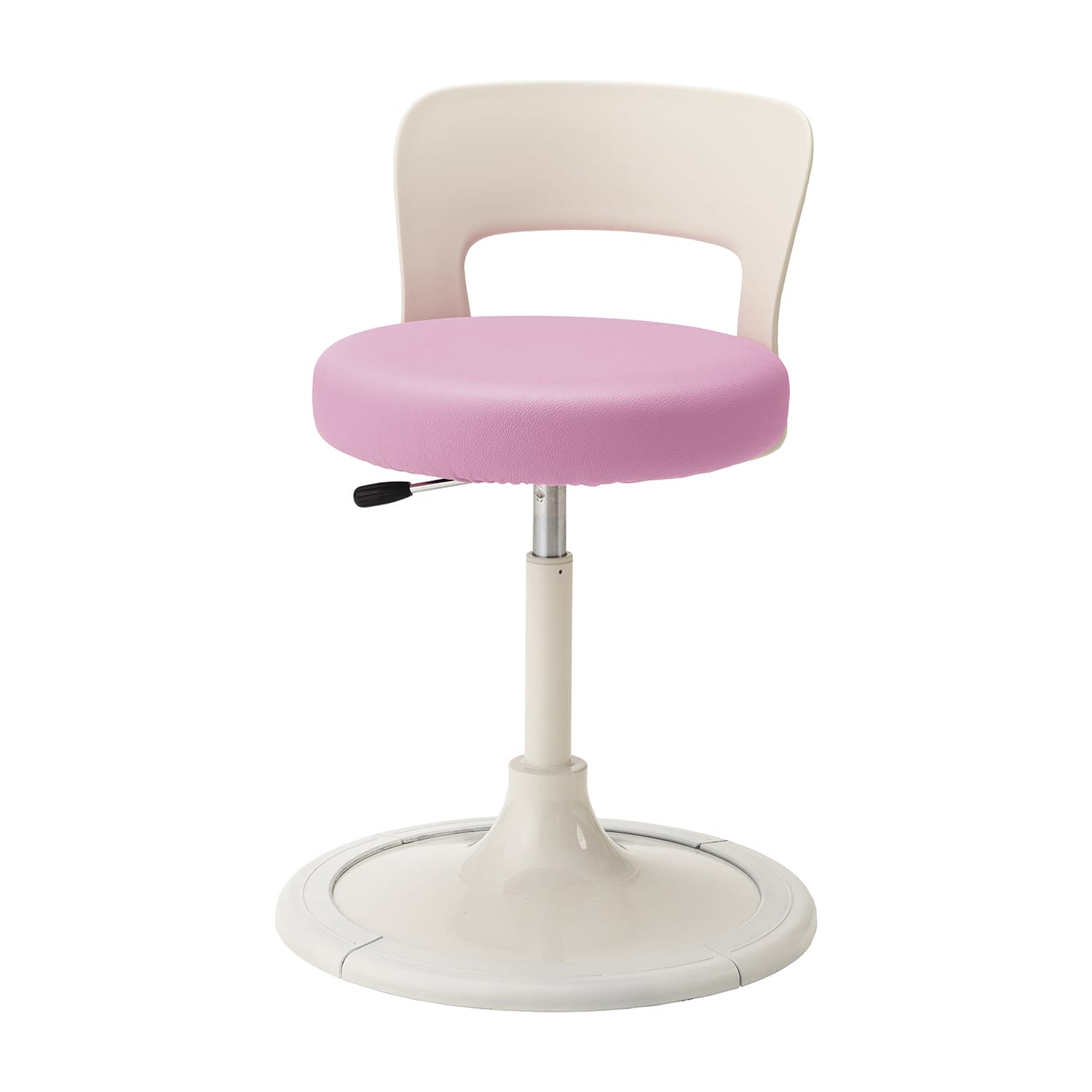 マツヨシ クランケチェア(背付) 樹脂プロテクター付 診察椅子 24-9042-0102 チェリーピンク MATSUYOSHI MY-N3249(プロテクターツキ)