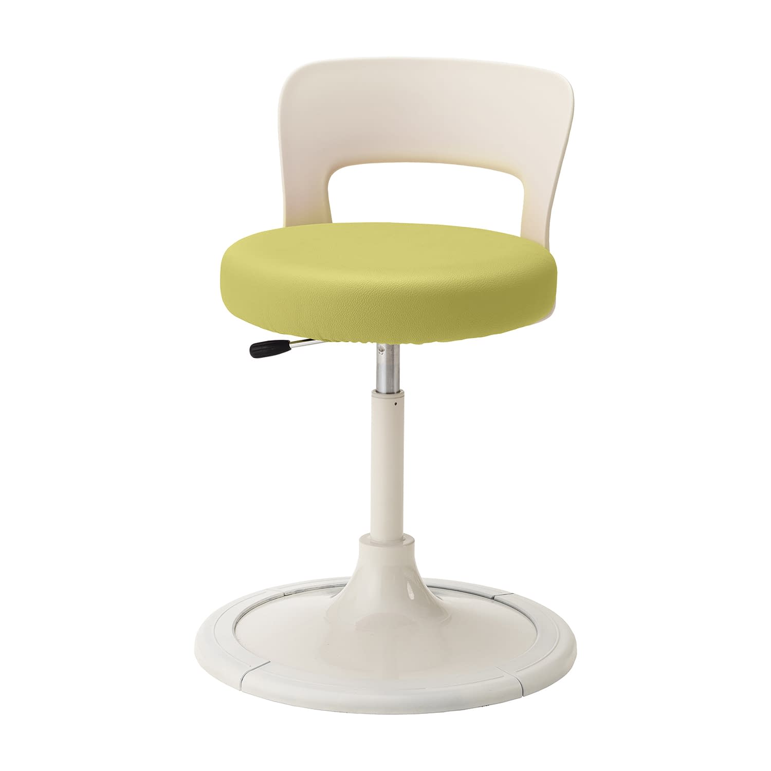 マツヨシ クランケチェア(背付) 樹脂プロテクター付 診察椅子 24-9042-0103 シトラスイエロー MATSUYOSHI MY-N3249(プロテクターツキ)