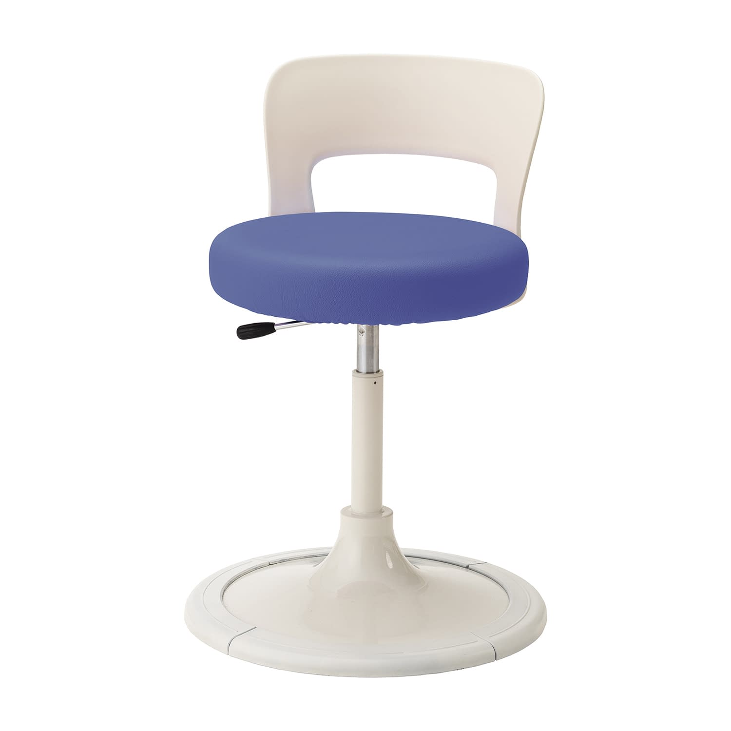 マツヨシ クランケチェア(背付) 樹脂プロテクター付 診察椅子 24-9042-0104 プラムブルー MATSUYOSHI MY-N3249(プロテクターツキ)