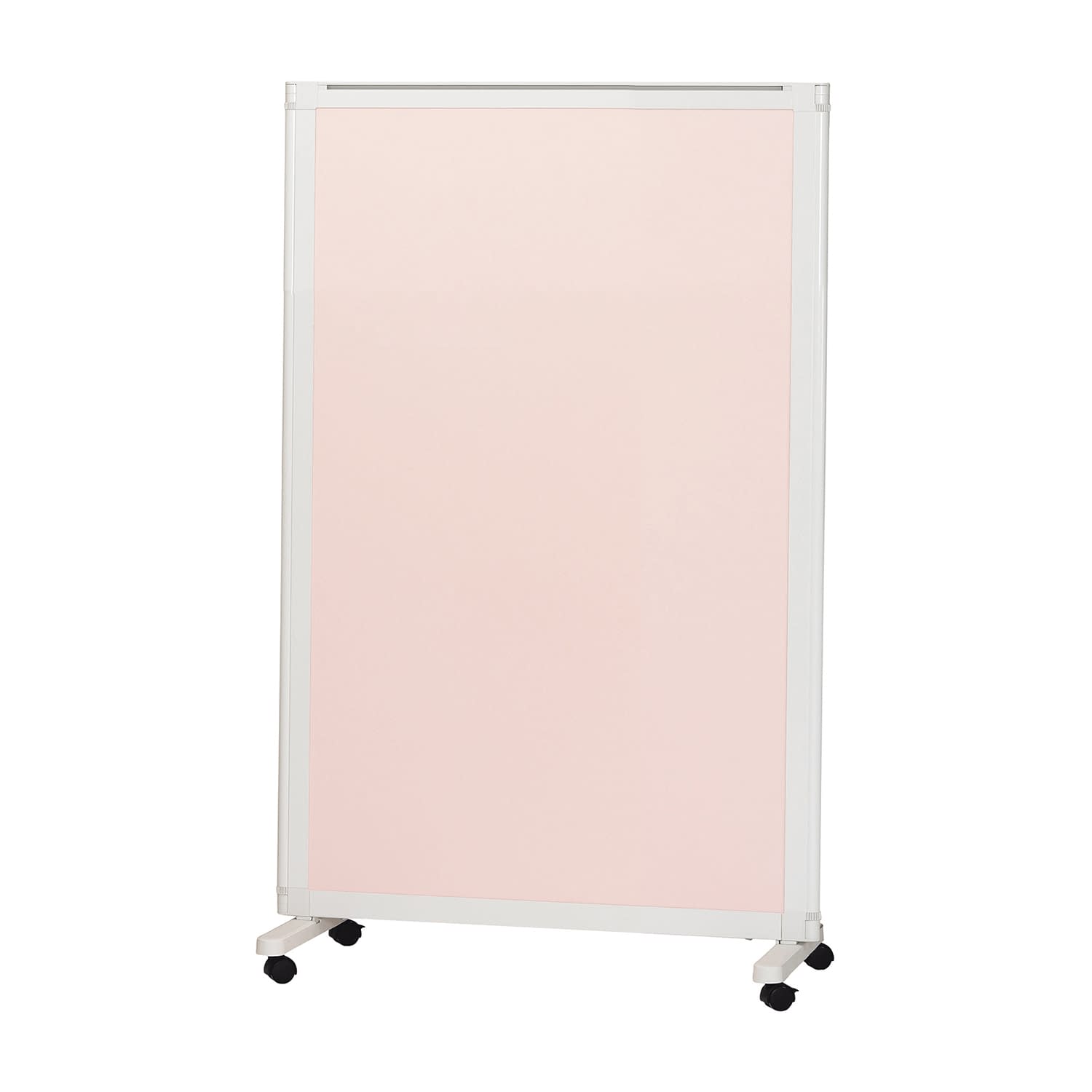 マツヨシキャスター付スクリーン(単体 衝立 24-8959-0001 ピンク MATSUYOSHI MY-N3580(90X150CM)