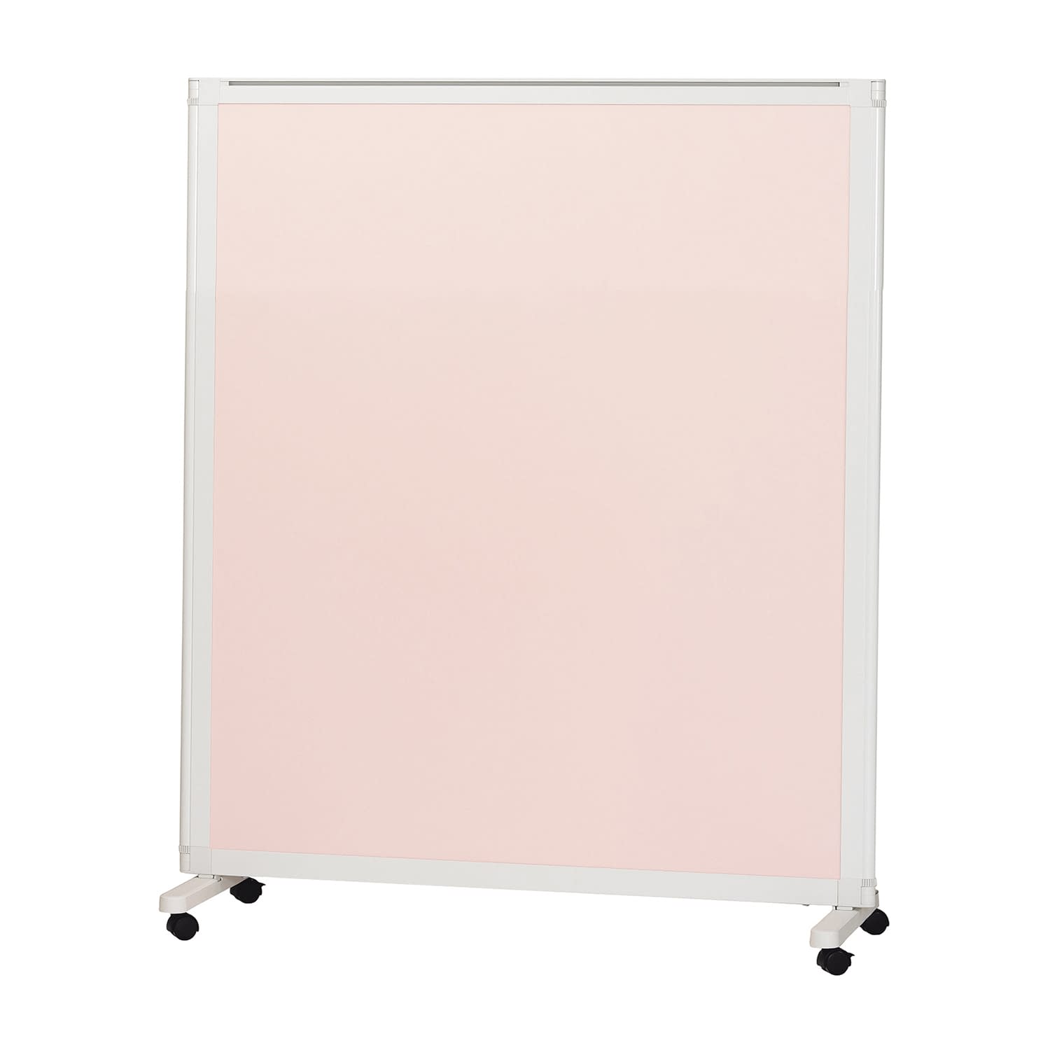 マツヨシキャスター付スクリーン(単体 衝立 24-8959-0101 ピンク MATSUYOSHI MY-N3581(120X150CM)