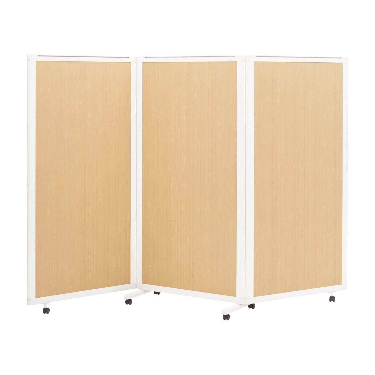 マツヨシ木目柄スクリーン(3連) 衝立 24-8961-0301 ナチュラル MATSUYOSHI MY-N3593(270X180CM)