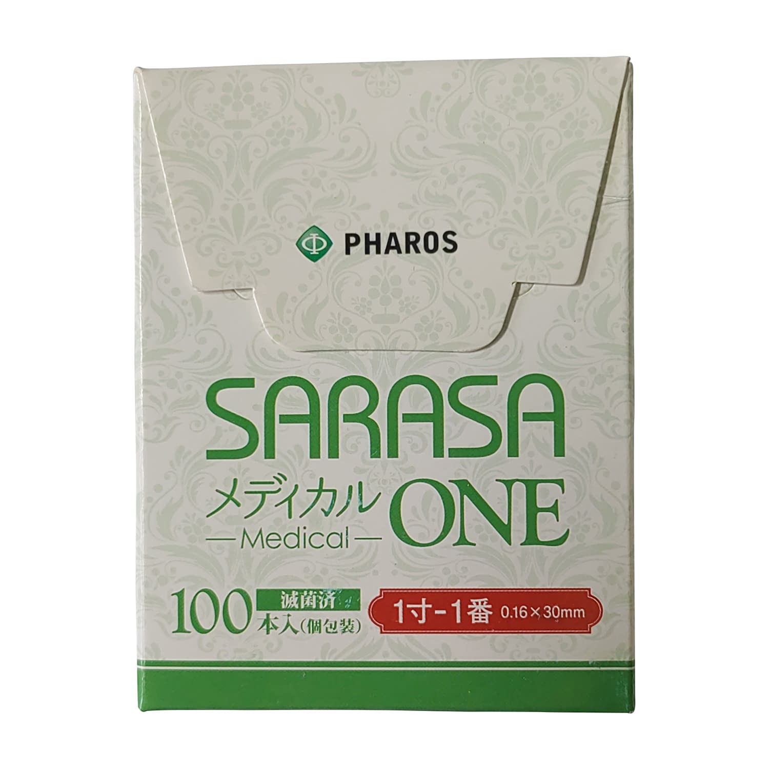 SARASAメディカルONE 1寸-1番 25-2067-02 ファロス 1(0.16MM)30MM(100ホン)