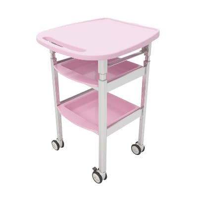 マツヨシ昇降式ワゴン(PCタイプ) PCタイプ カート(回診車) 24-8634-00 MATSUYOSHI MY-LFWG01P(ピンク)