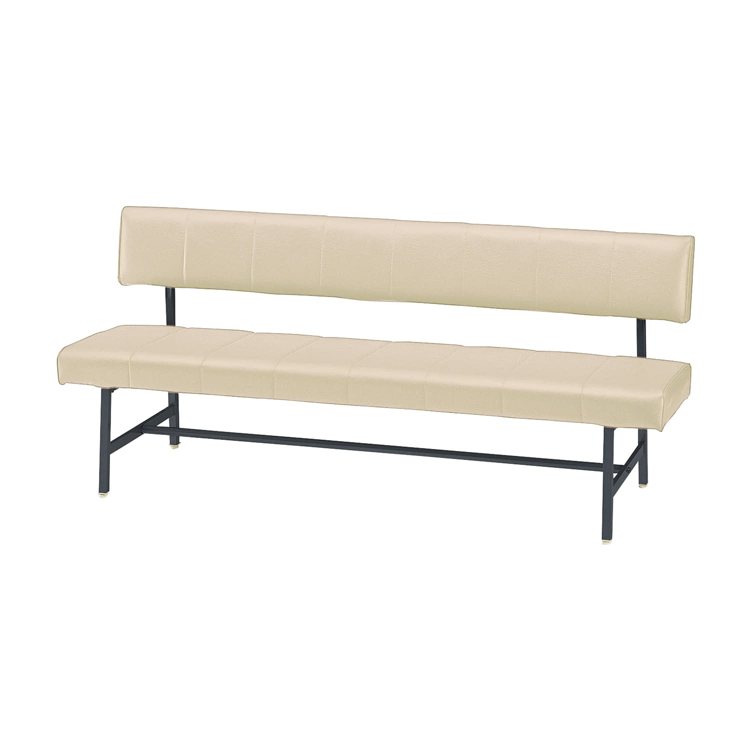 長イス(背付) 24-9127-0101 ミルキーホワイト ニシキ工業 TEP-15A(150X54X76)