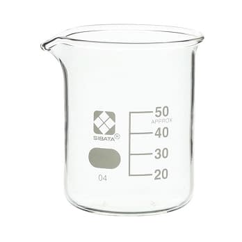 柴田 ビーカー(目安目盛付) 24-9105-01 柴田科学 50ML(010020-50A)