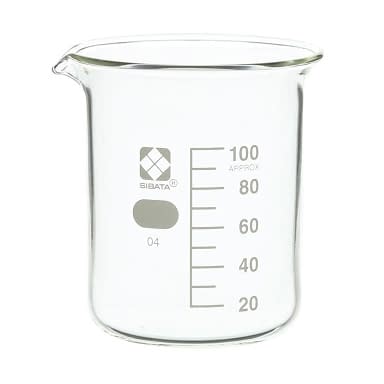 柴田 ビーカー(目安目盛付) 24-9105-02 柴田科学 100ML(010020-100A)