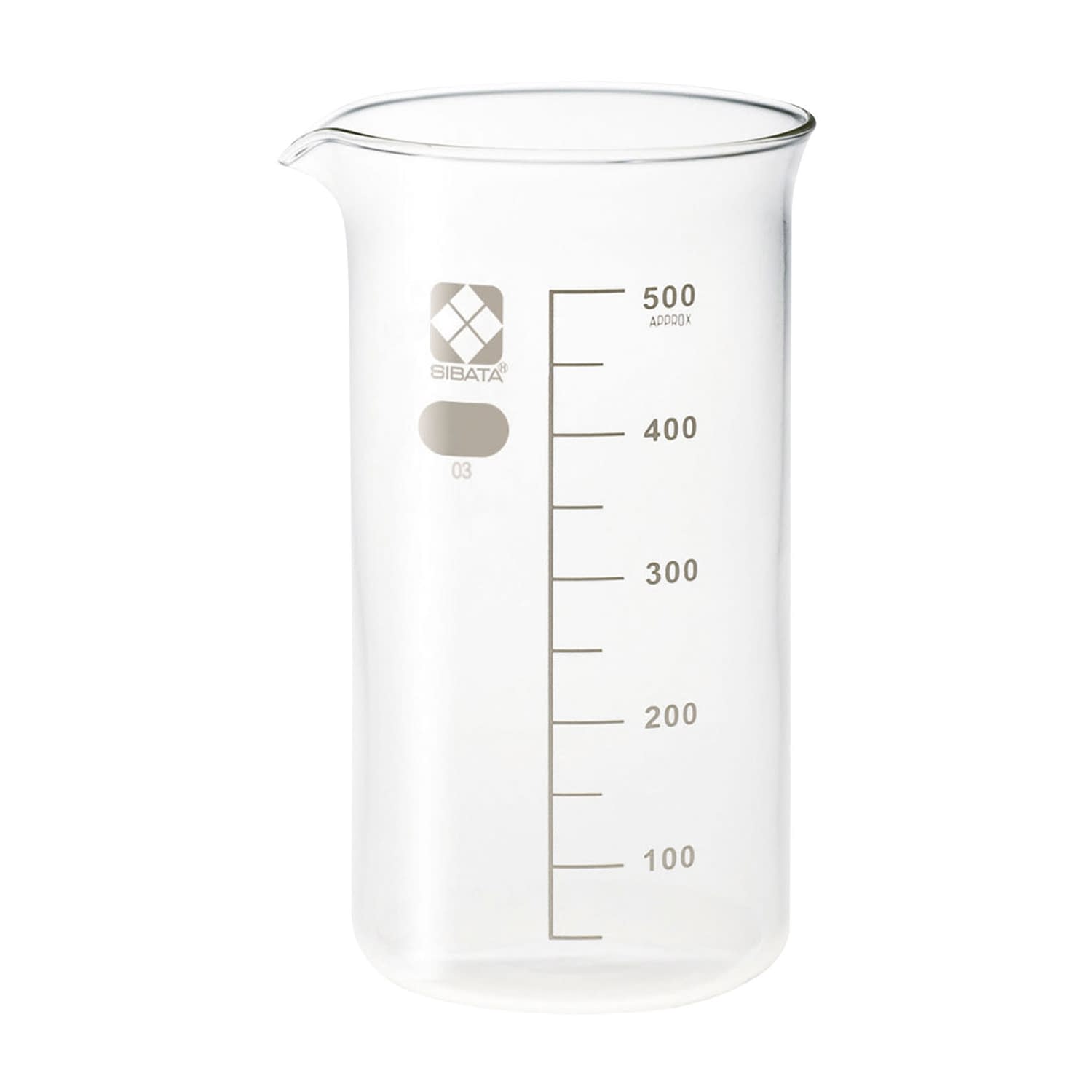 柴田 トールビーカー(目安目盛付) 24-9106-04 柴田科学 500ML(010040-500A)