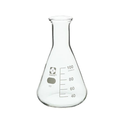 柴田 三角フラスコ(目安目盛付) 24-9108-04 柴田科学 100ML(010530-100A)