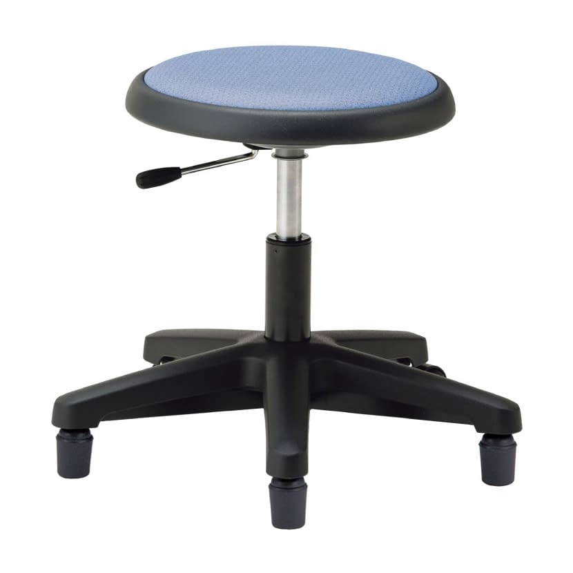 マツヨシ クランケチェア 固定ゴム脚タイプ 診察椅子 24-9114-0101 ブルー MATSUYOSHI MY-N3535N(コテイゴムアシ)