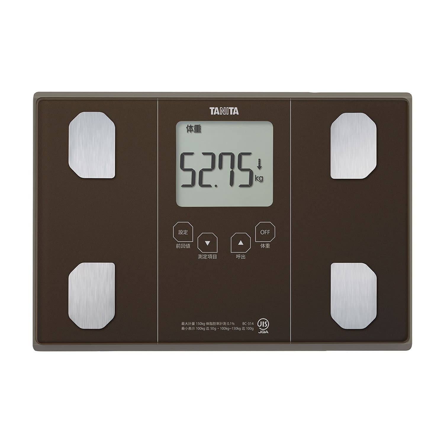 体組成計 体重計 24-9134-02 タニタ BC-314-BR(メタリックブラウン