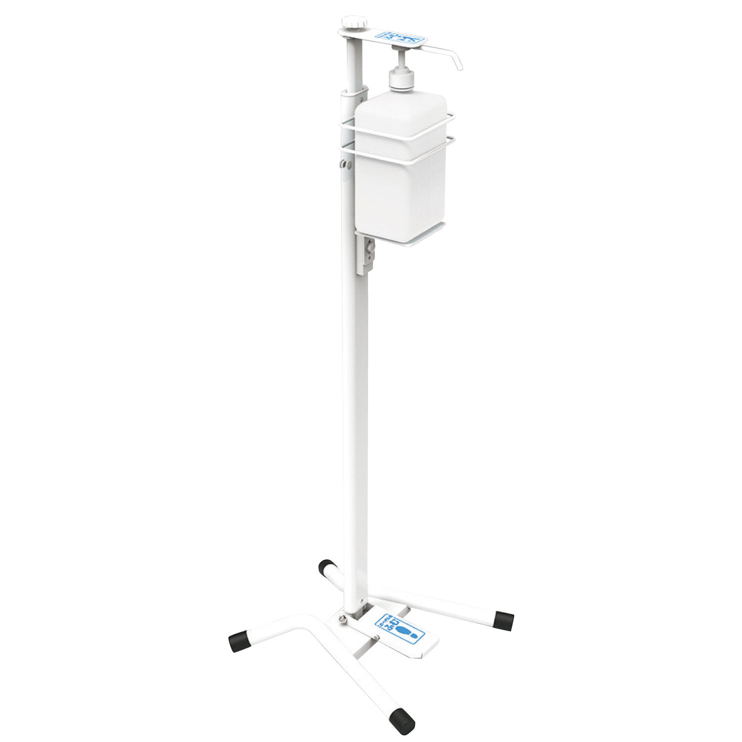足踏み消毒ポンプスタンド 大人用 25-3054-00 ナカバヤシ FPS-101-W(ホワイト)