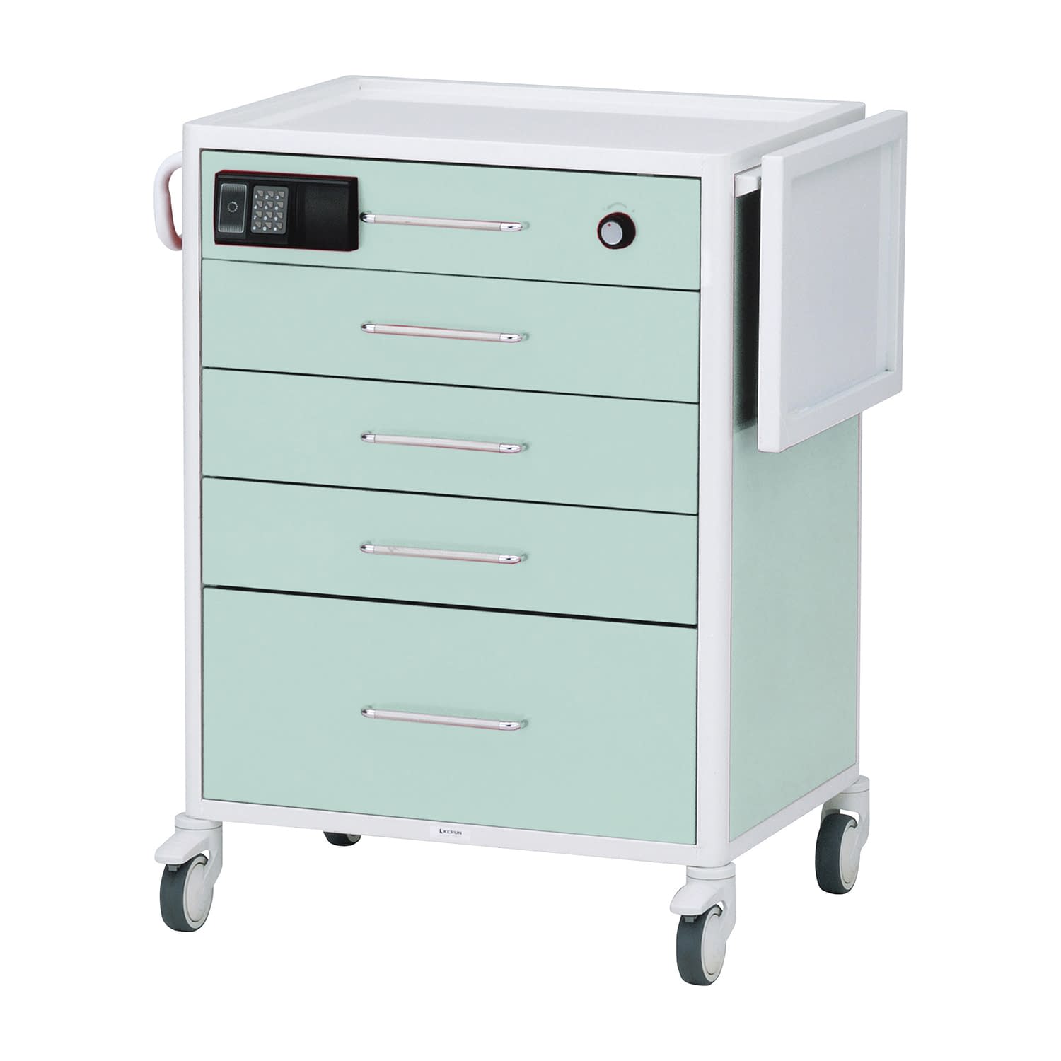 救急カート(ICタイプ)L ICタイプ、typeL、5段 エマージェンシーカート 24-9149-0102 ライトグリーン ケルン KC-1331(5ダン)