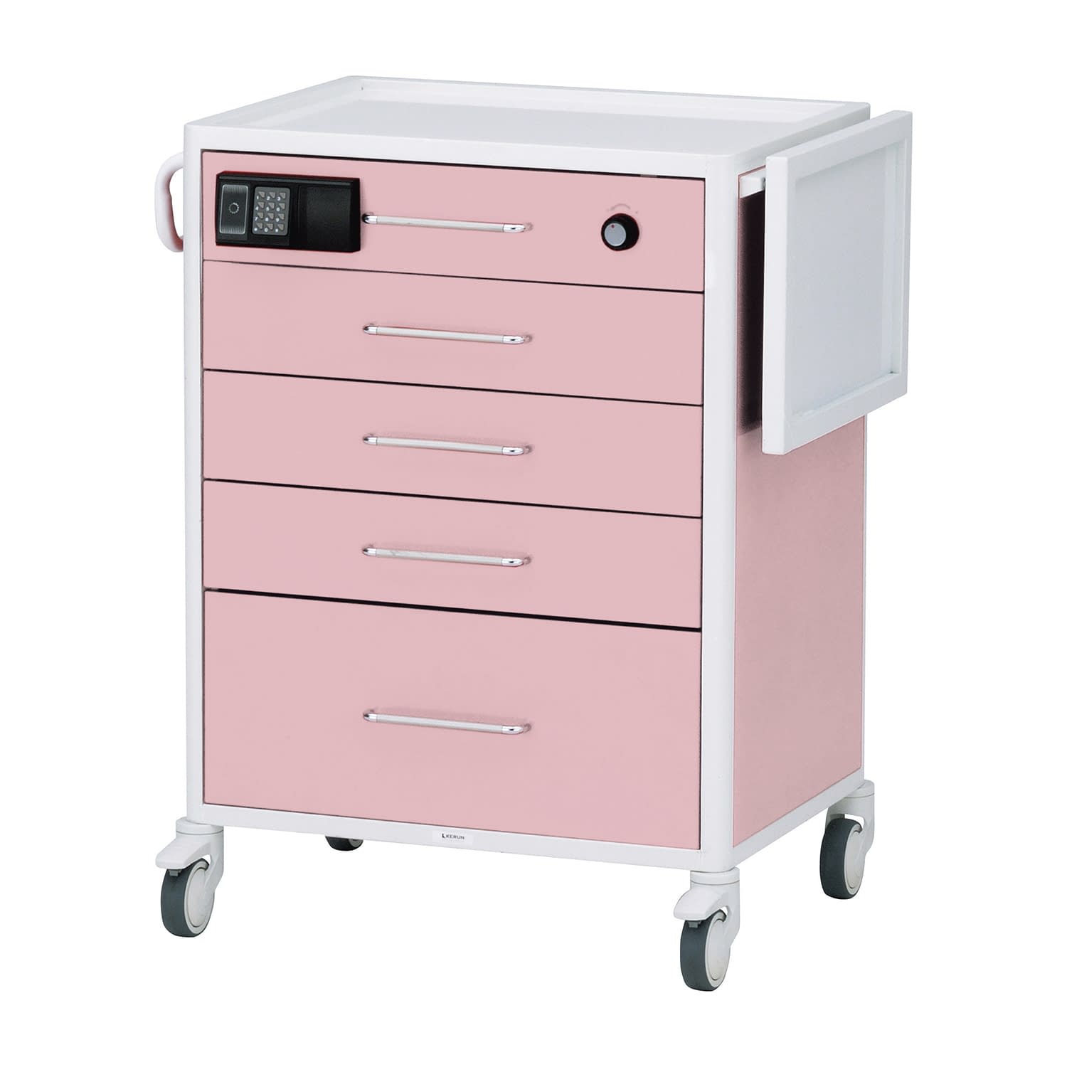 救急カート(ICタイプ)L ICタイプ、typeL、5段 エマージェンシーカート 24-9149-0103 ピンク ケルン KC-1331(5ダン)