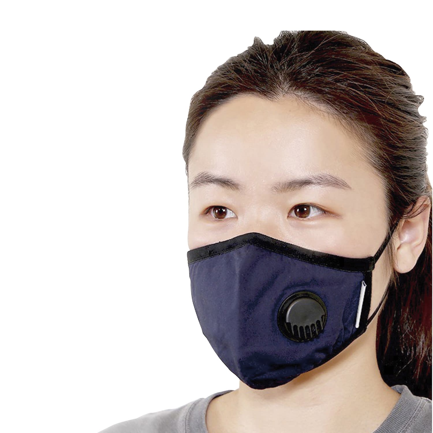 アンチウイルスマスク(通気口あり) 通気口ありMサイズ 24-9255-02 GSIクレオス LAVMB-NM(M)ネイビー