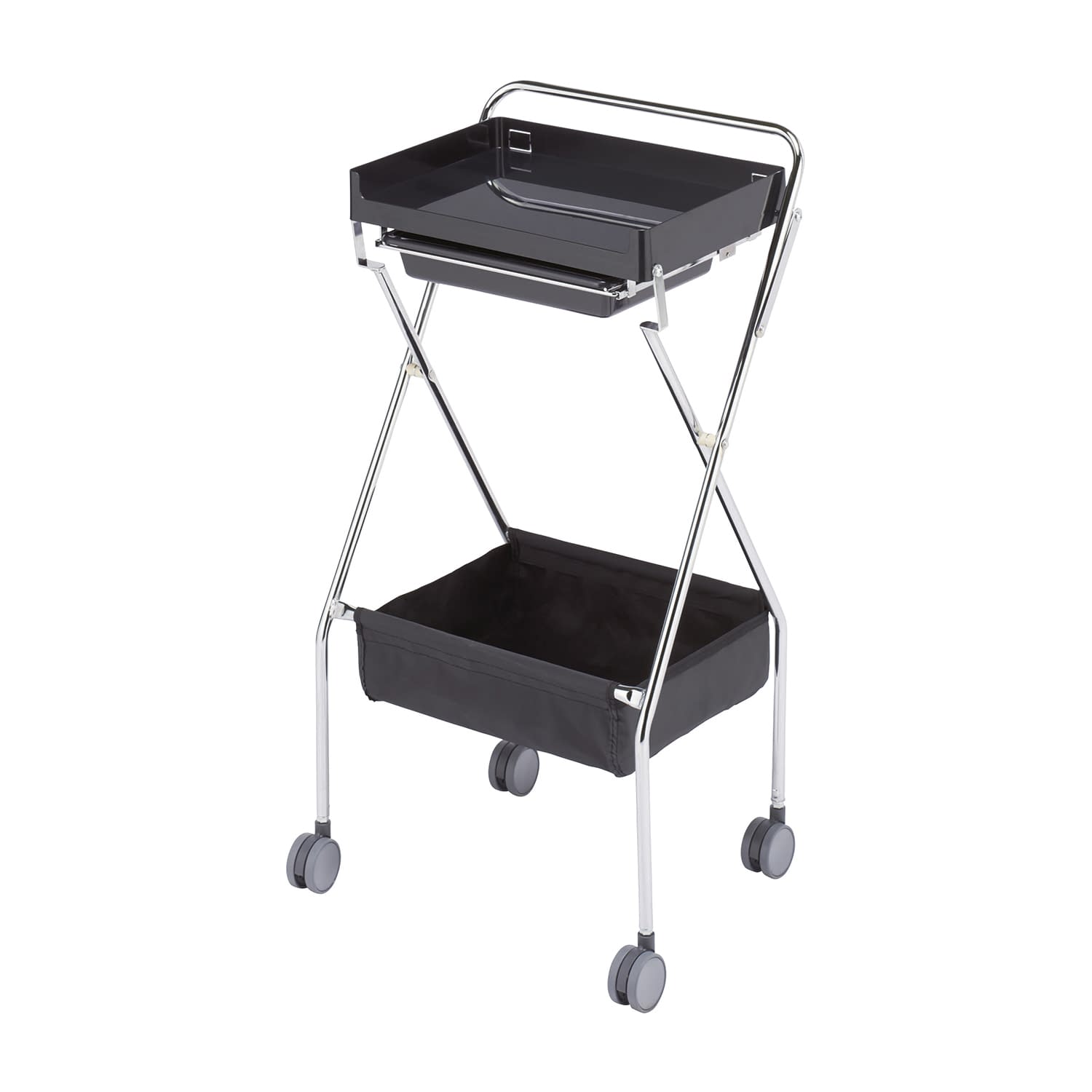 アプリワゴン(折りたたみ) 折りたたみ式 器械台 25-3439-01 アプリワゴン SN-AP016BL(ブラック)