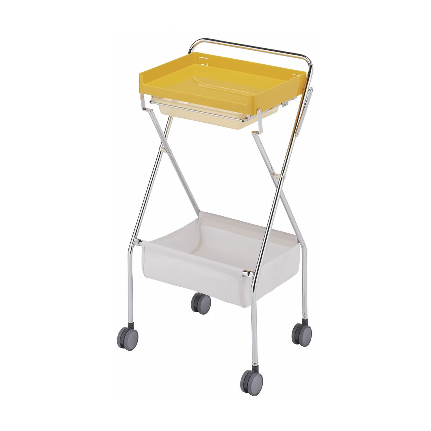 アプリワゴン(折りたたみ) 折りたたみ式 器械台 25-3439-04 アプリワゴン SN-AP016Y(イエロー)