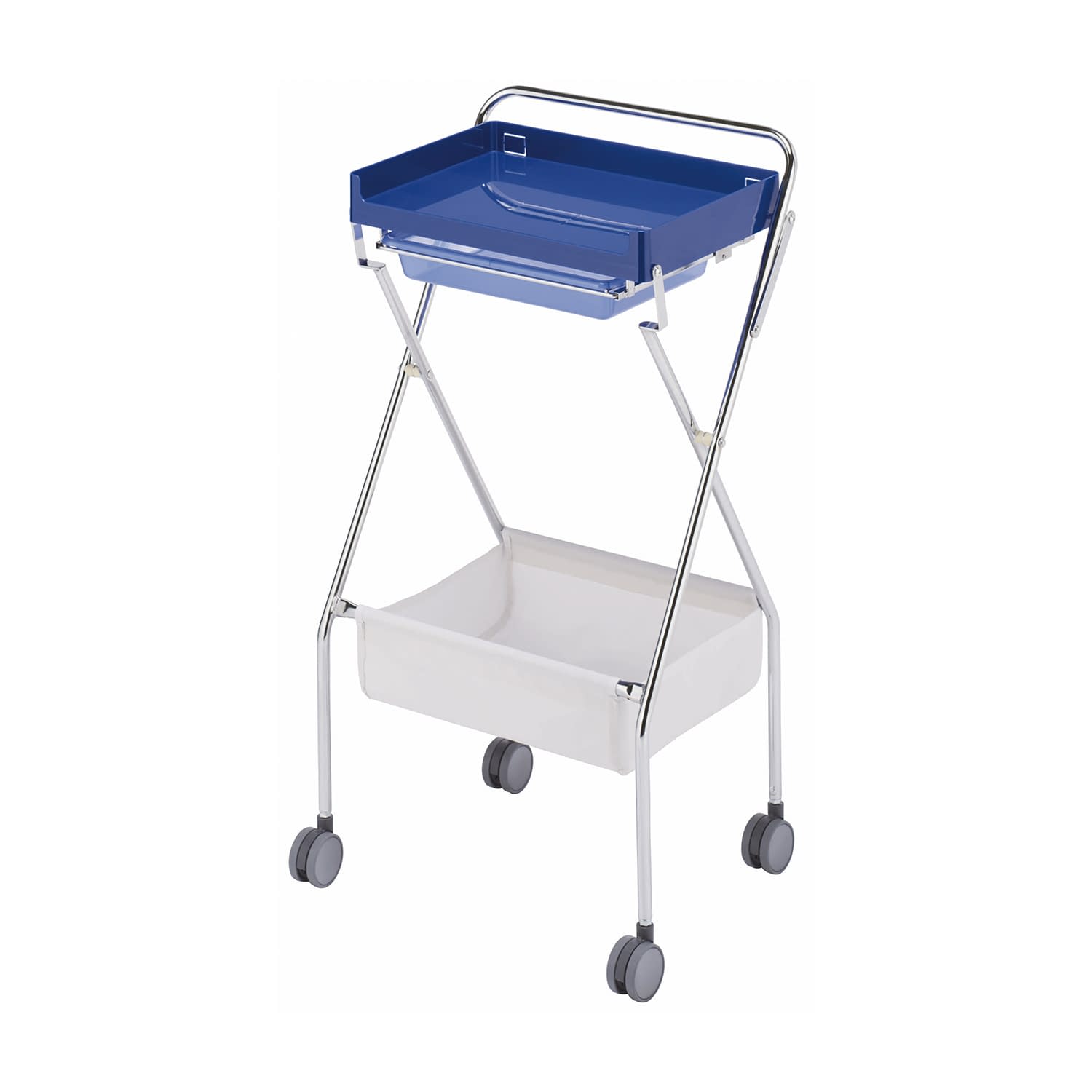アプリワゴン(折りたたみ) 折りたたみ式 器械台 25-3439-03 アプリワゴン SN-AP016B(ブルー)