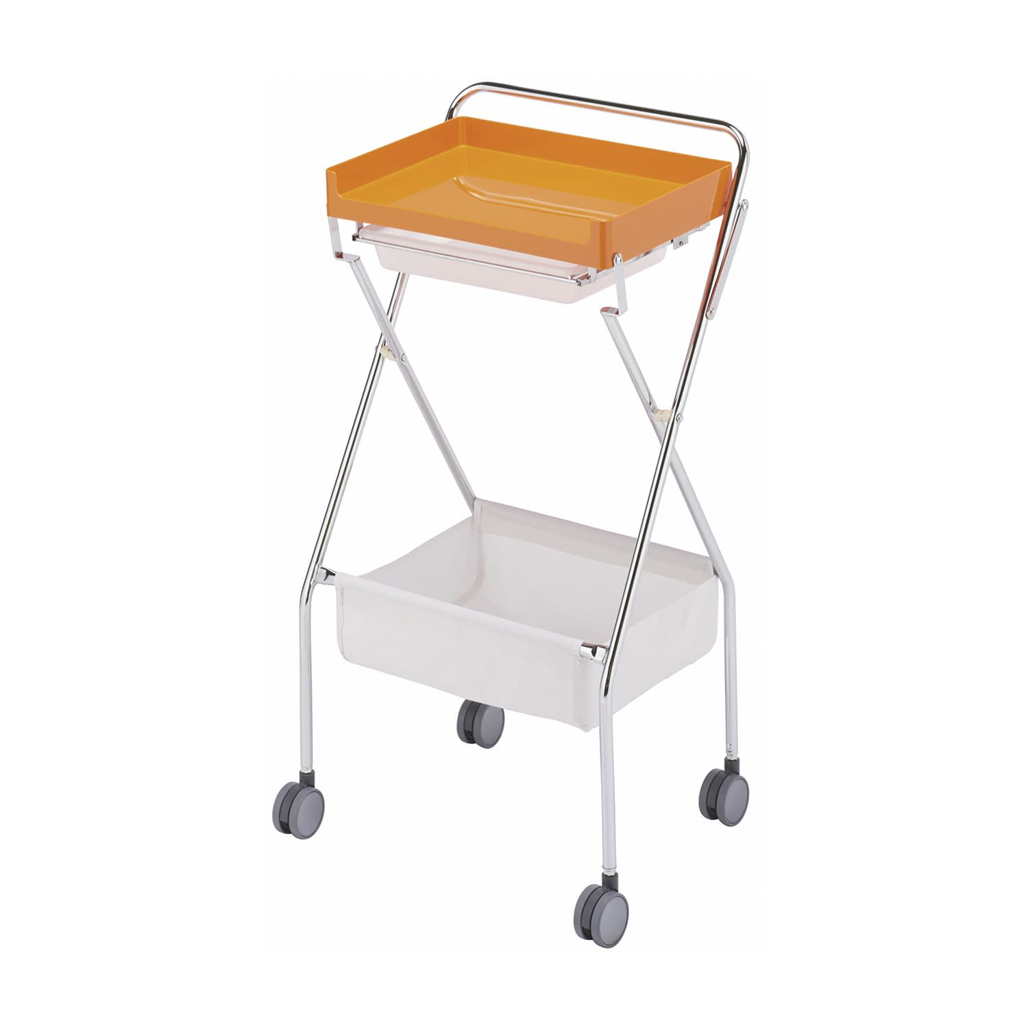 アプリワゴン(折りたたみ) 折りたたみ式 器械台 25-3439-06 アプリワゴン SN-AP016OR(オレンジ)