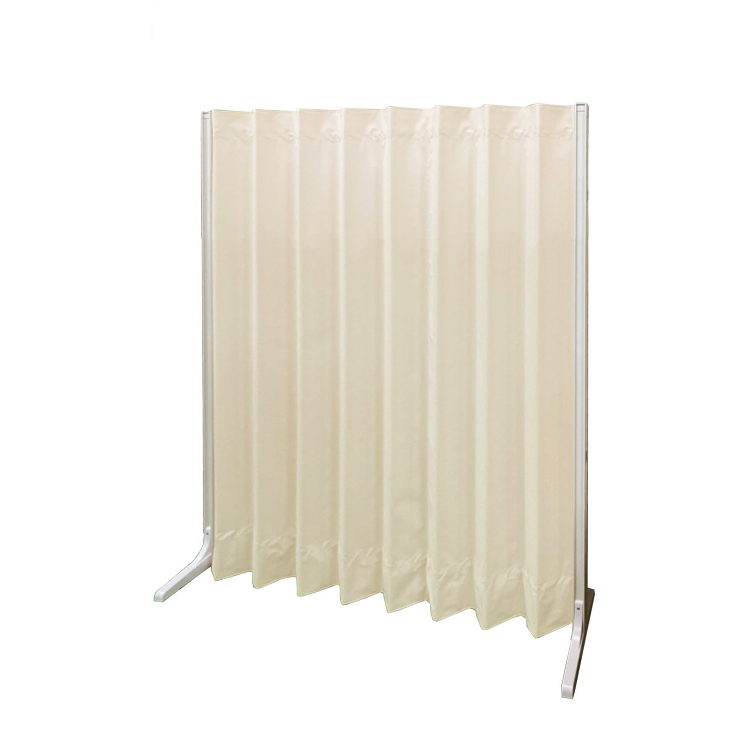 抗菌アコーディオンスクリーン(直線型 25-7358-0205 ベージュ 東京ブラインド工業 W1500XD340XH1650MM