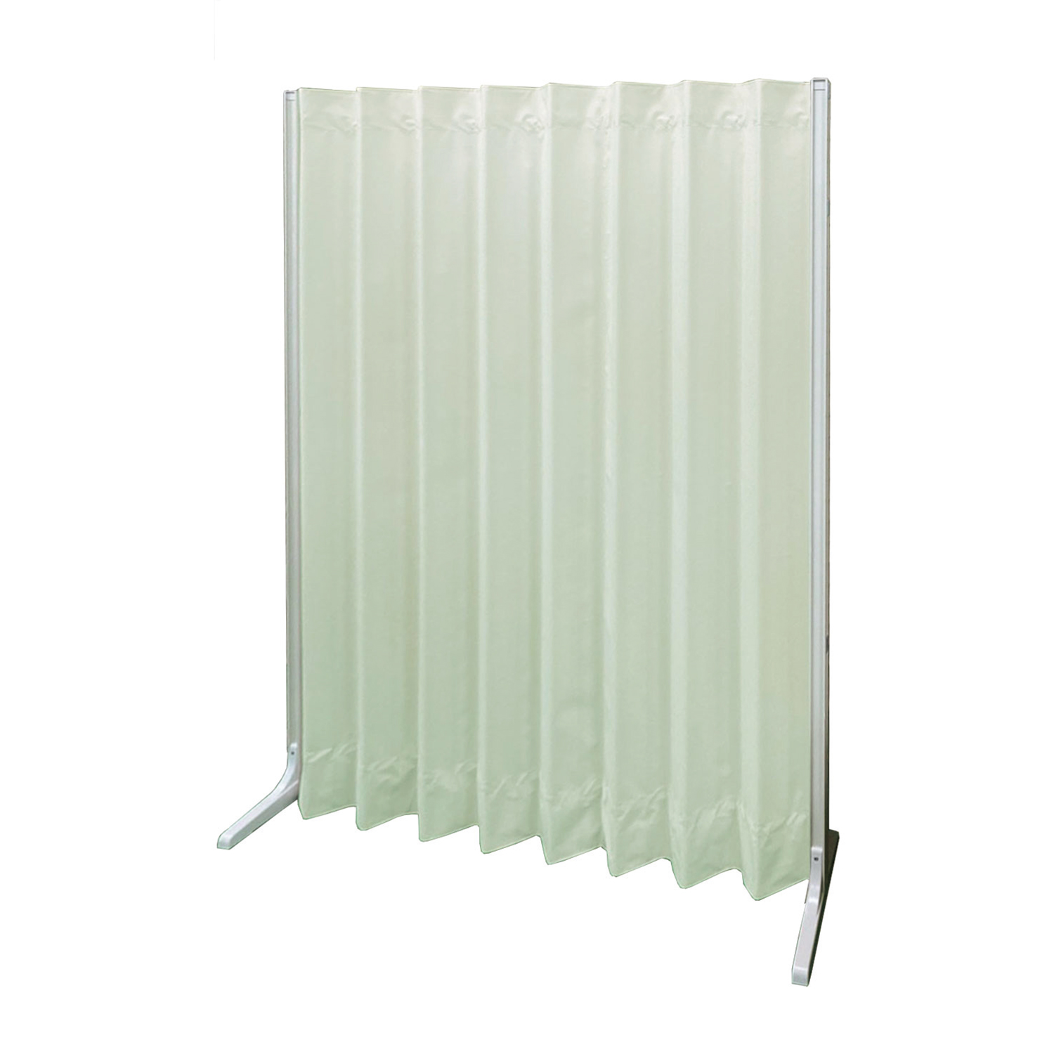 抗菌アコーディオンスクリーン(直線型 25-7358-0302 グリーン 東京ブラインド工業 W1500XD340XH1800MM