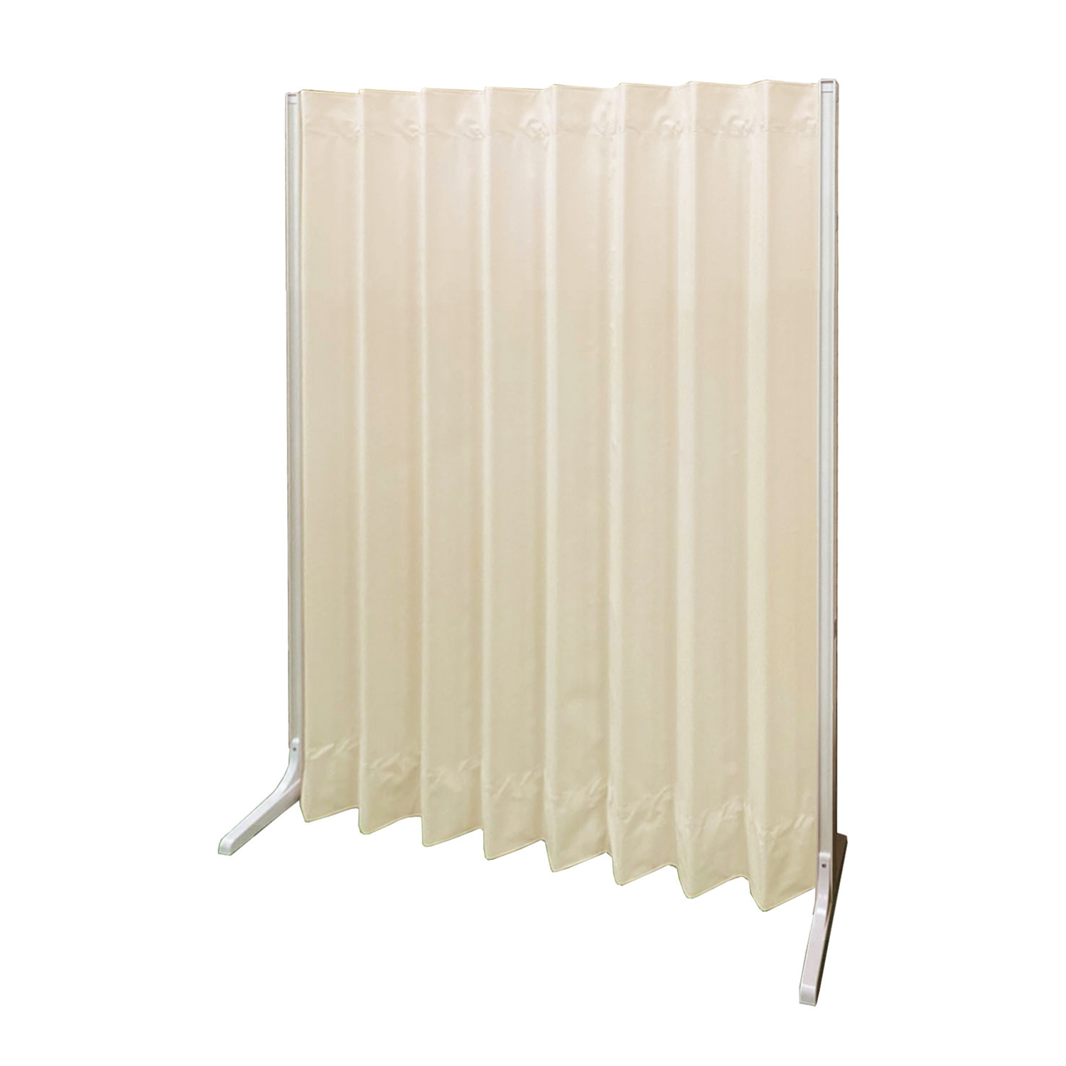 抗菌アコーディオンスクリーン(直線型 25-7358-0305 ベージュ 東京ブラインド工業 W1500XD340XH1800MM