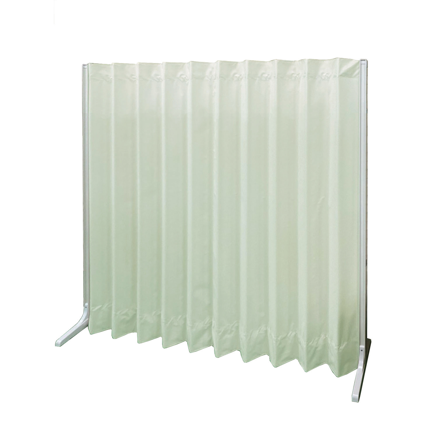 抗菌アコーディオンスクリーン(直線型 25-7358-0402 グリーン 東京ブラインド工業 W1800XD340XH1650MM
