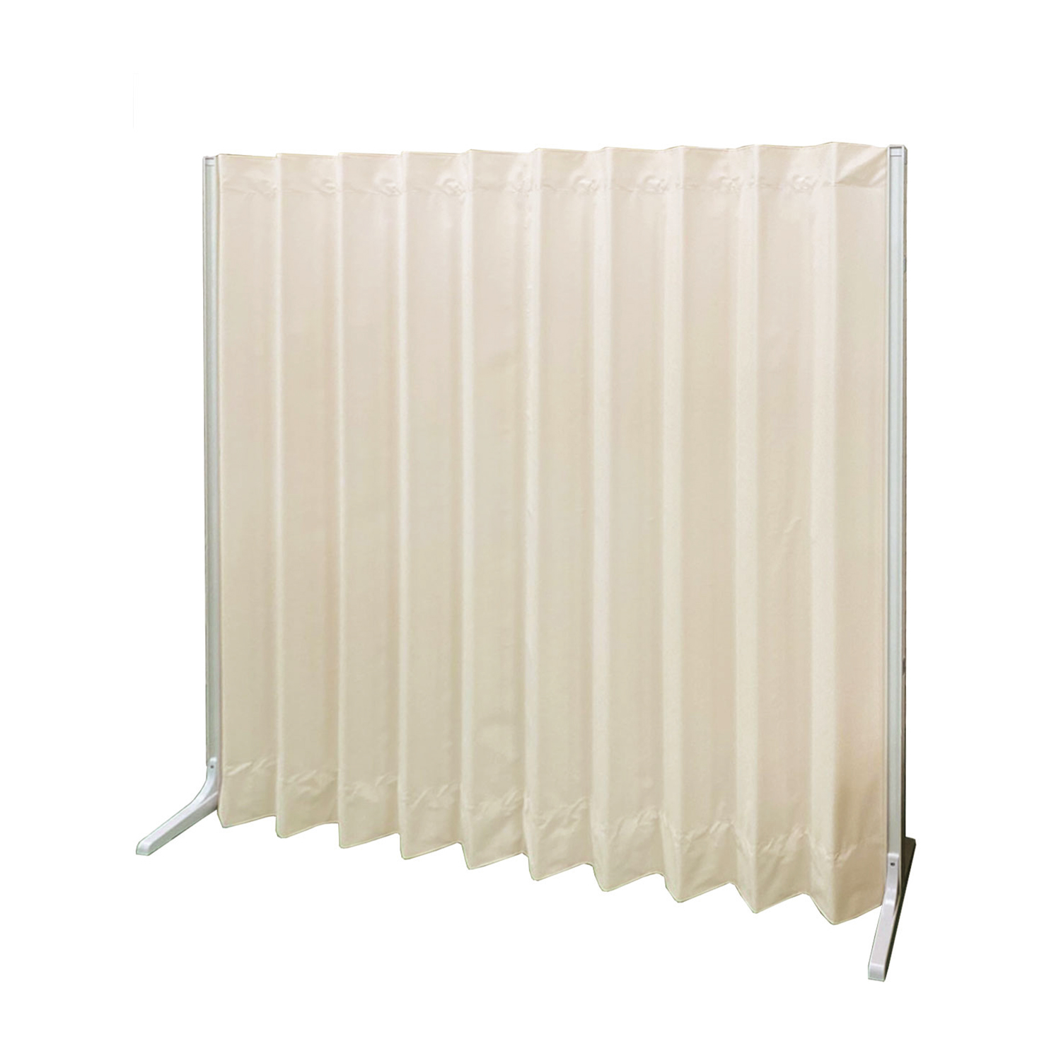 抗菌アコーディオンスクリーン(直線型 25-7358-0405 ベージュ 東京ブラインド工業 W1800XD340XH1650MM