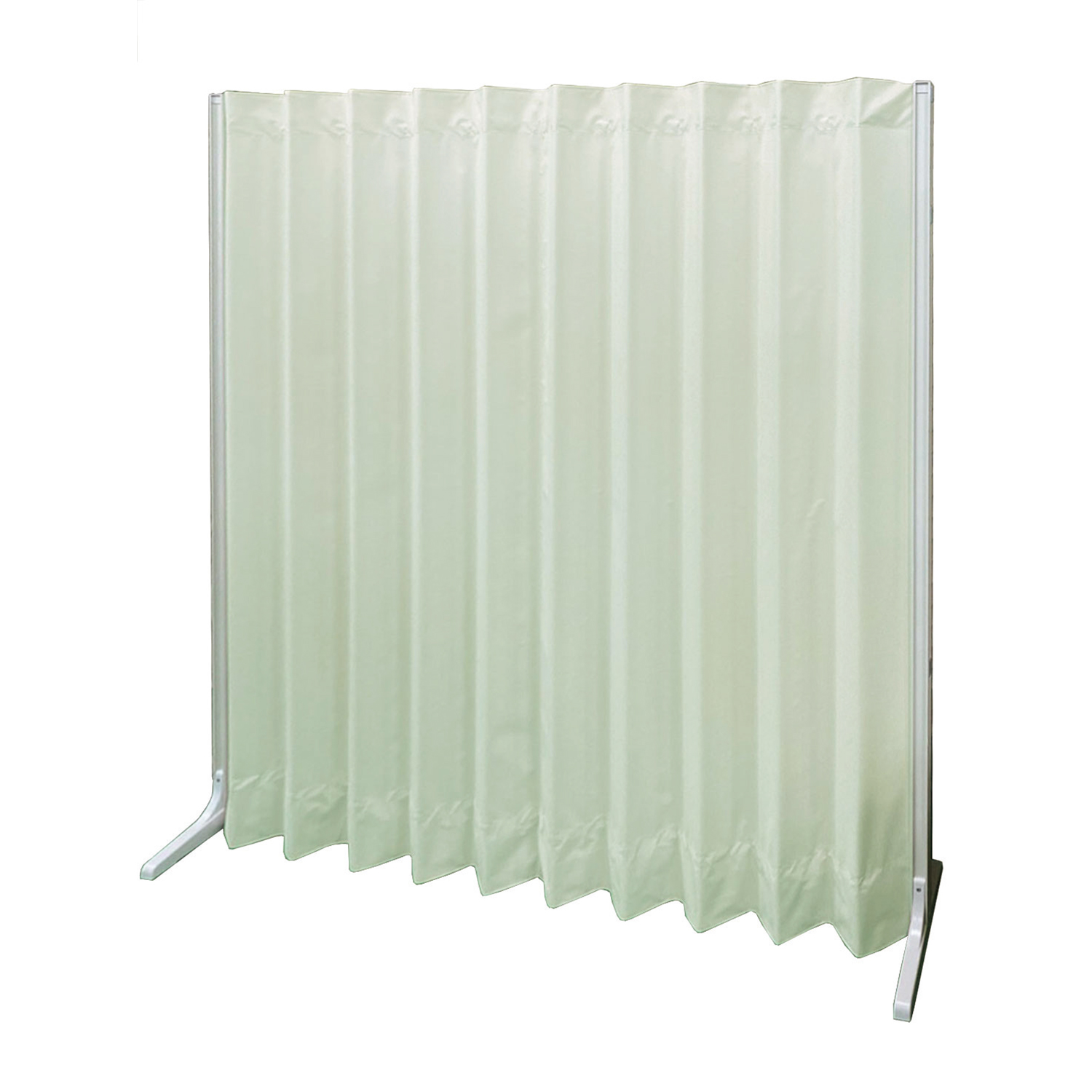 抗菌アコーディオンスクリーン(直線型 25-7358-0502 グリーン 東京ブラインド工業 W1800XD340XH1800MM