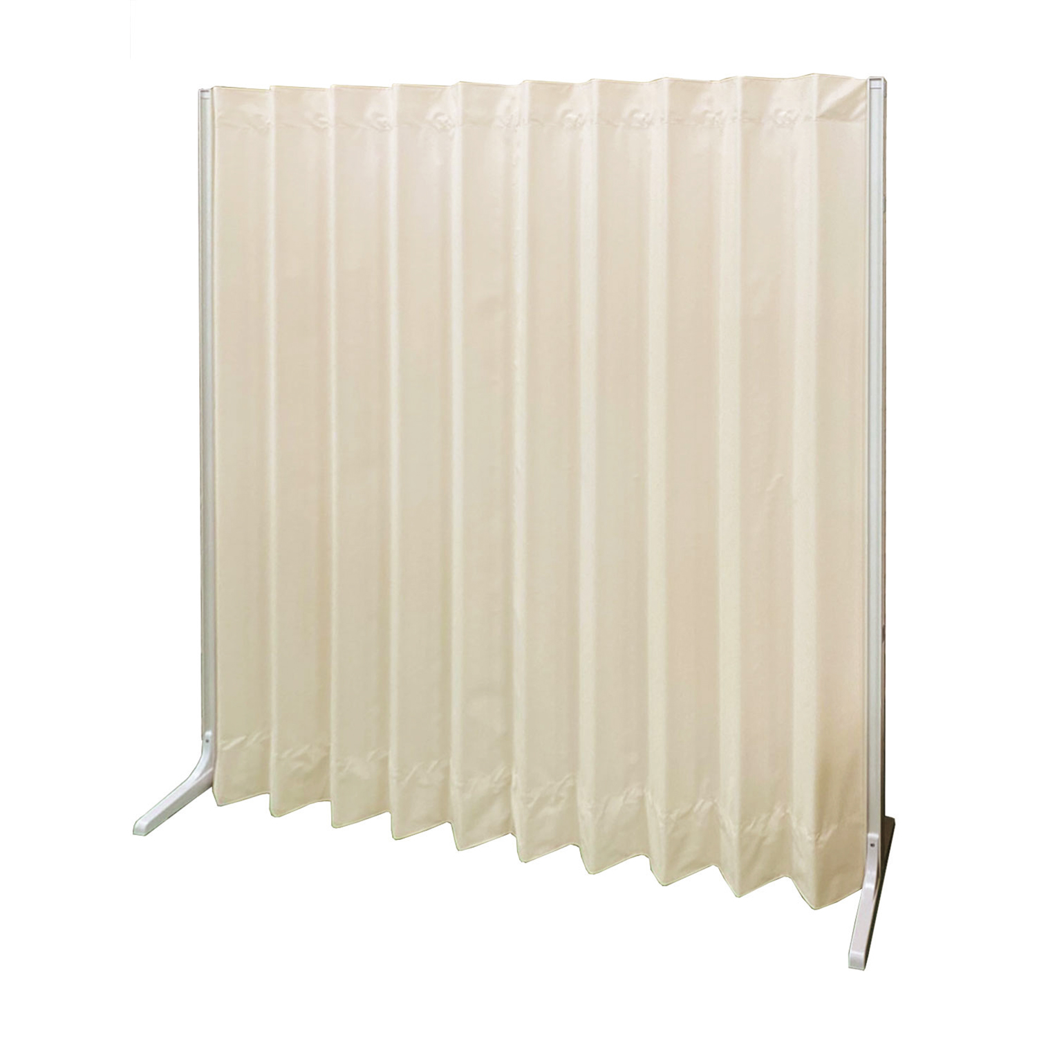 抗菌アコーディオンスクリーン(直線型 25-7358-0505 ベージュ 東京ブラインド工業 W1800XD340XH1800MM