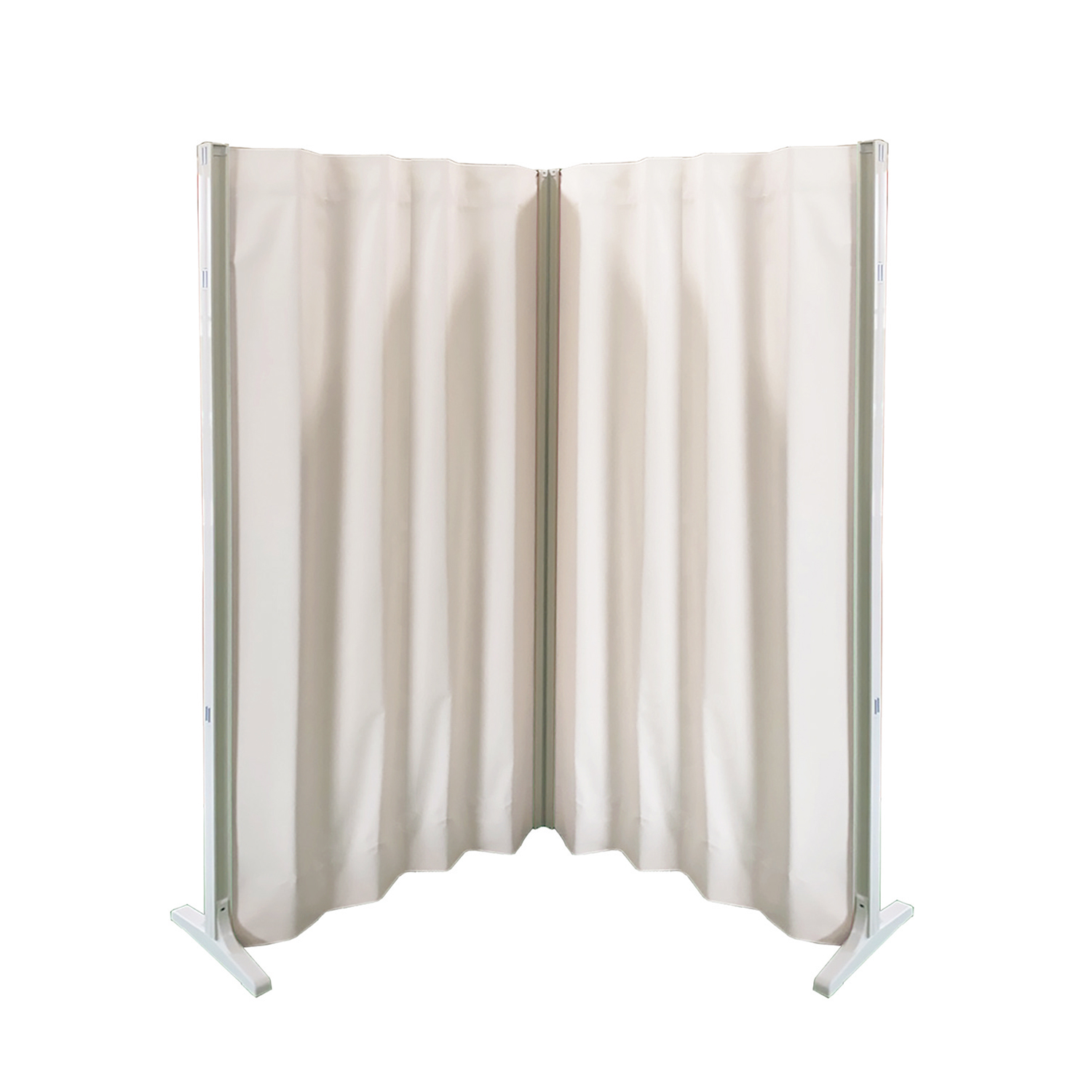 抗菌アコーディオンスクリーン(コーナ 25-7358-0001 ピンク 東京ブラインド工業 W1500XD340XH1650MM