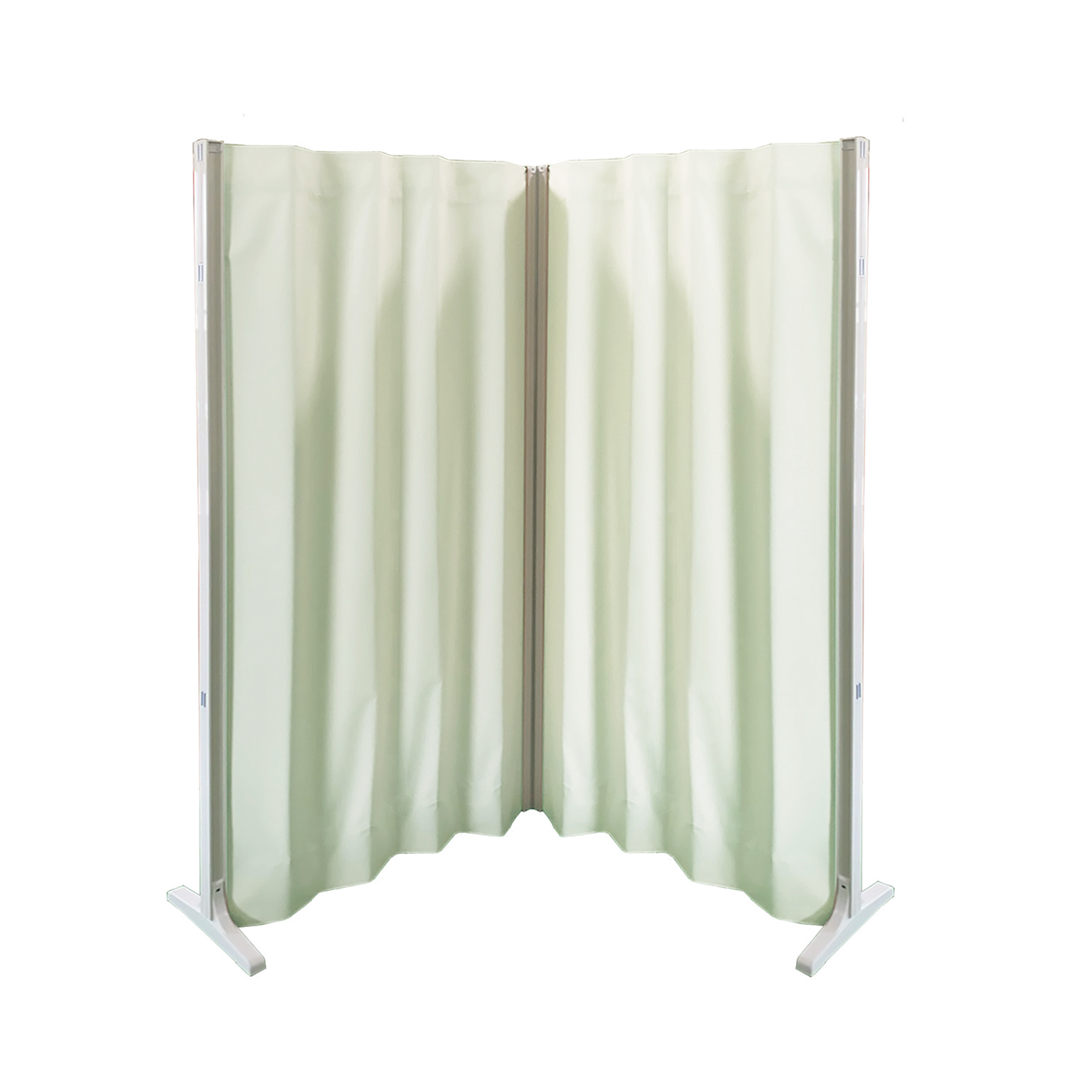 抗菌アコーディオンスクリーン(コーナ 25-7358-0002 グリーン 東京ブラインド工業 W1500XD340XH1650MM