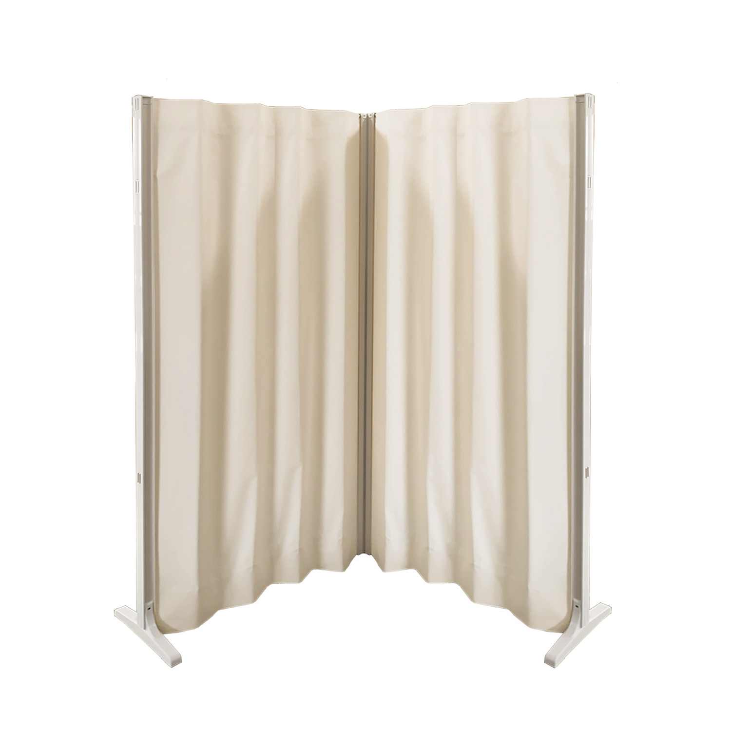 抗菌アコーディオンスクリーン(直線型 衝立 25-7358-0201 ピンク 東京