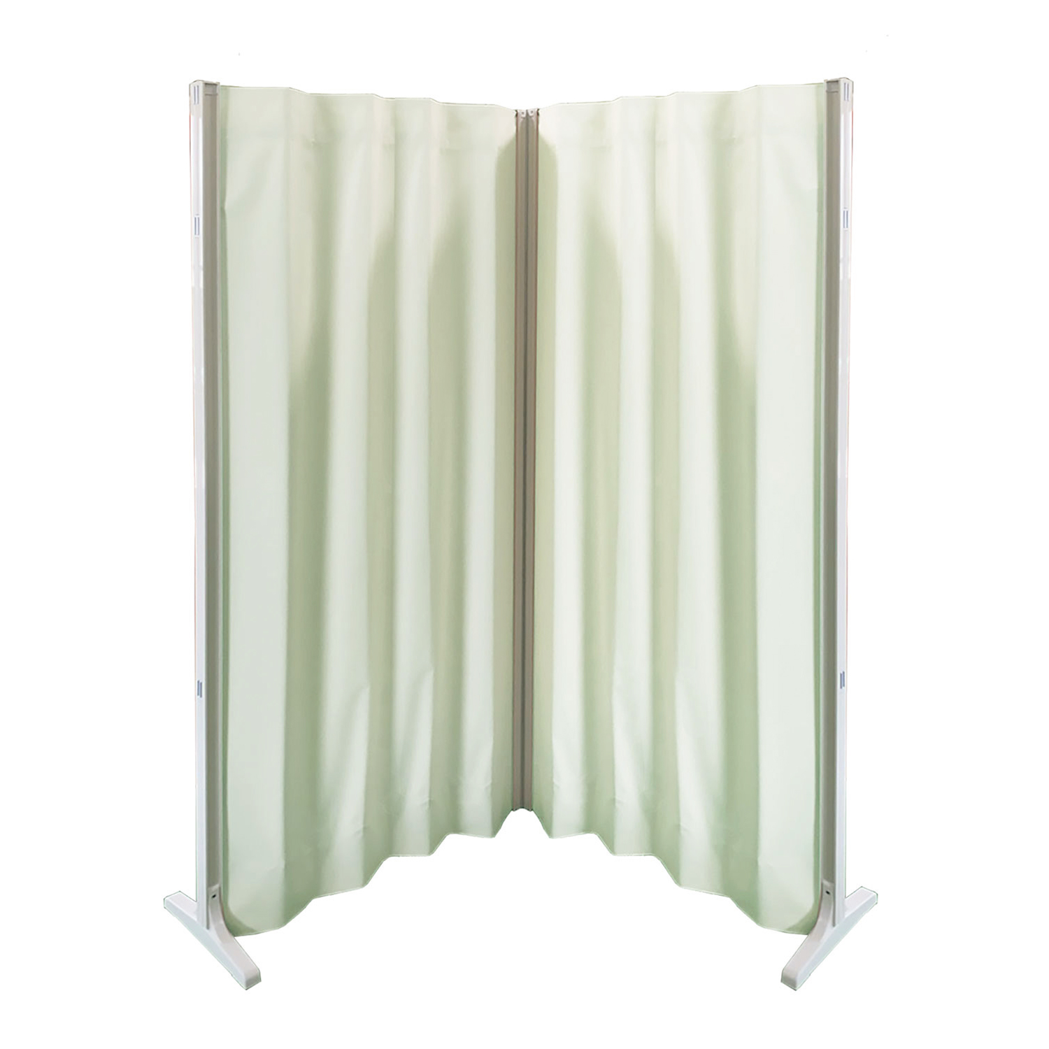 抗菌アコーディオンスクリーン(コーナ 25-7358-0102 グリーン 東京ブラインド工業 W1500XD340XH1800MM