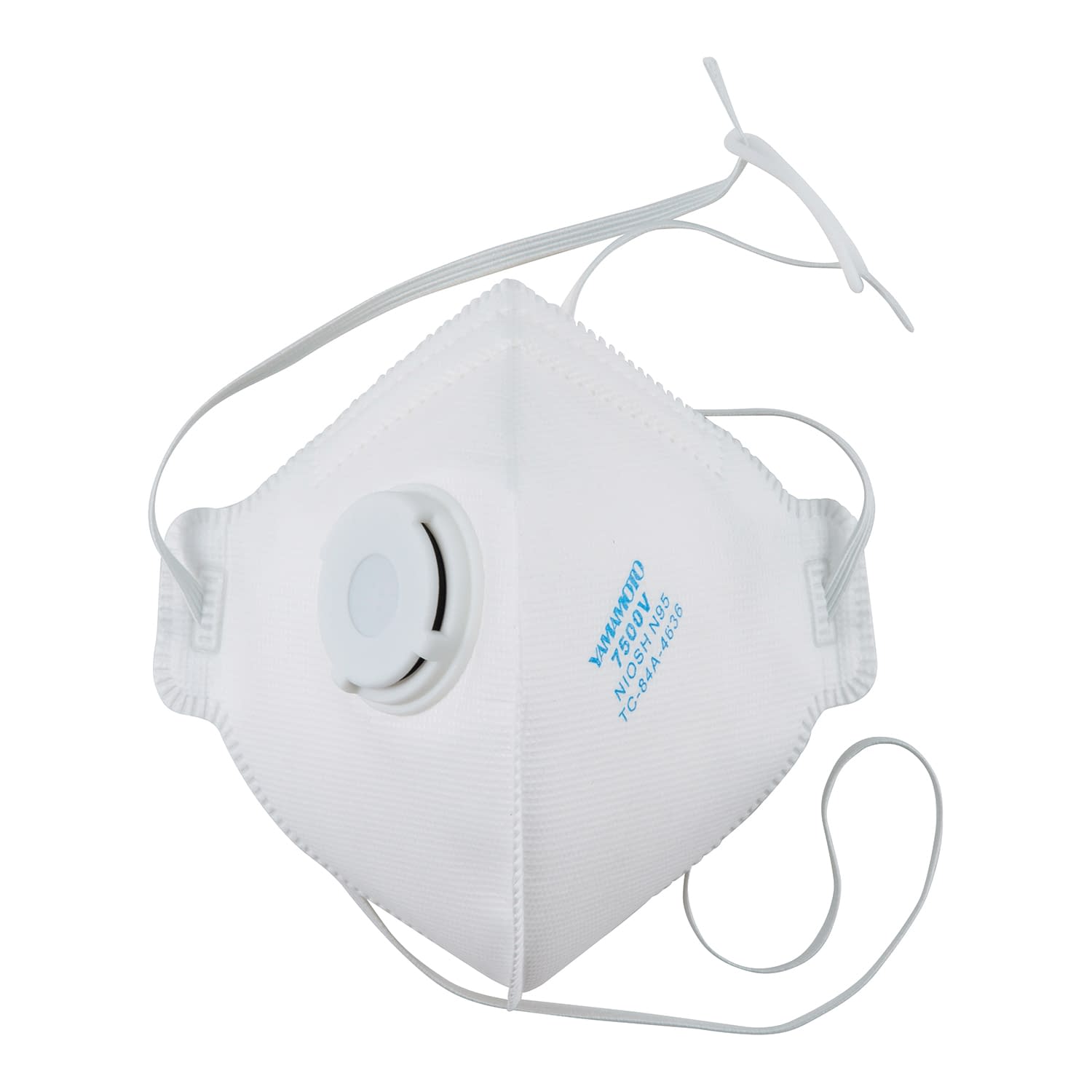 N95マスク(排気弁付き) 折りたたみ式・排気弁付き 25-6891-01 山本光学 7500V(20マイイリ)