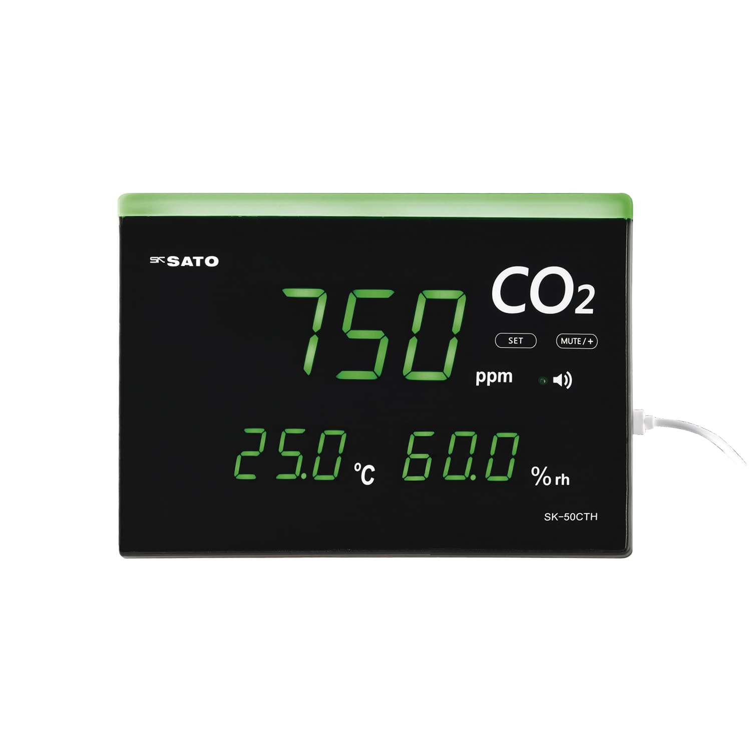 快適ナビ CO2モニター SK-50CTH 二酸化炭素濃度測定器 24-9766-00【佐藤計量器製作所】(SK-50CTH)(24-9766-00)