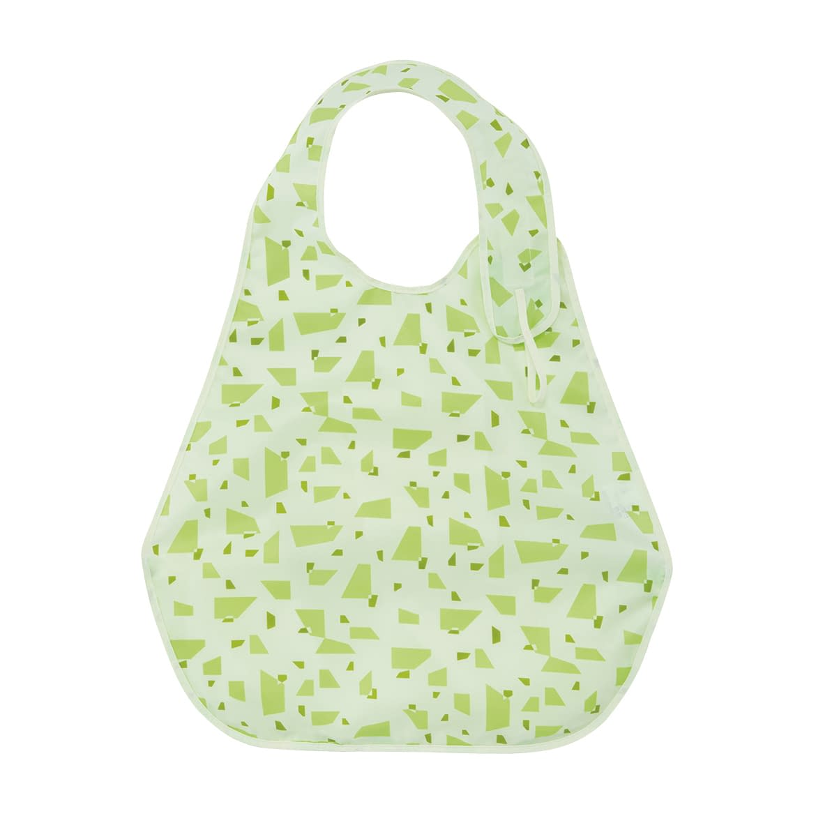 こぼれないお食事エプロン 25-2392-00 フットマーク 403734(ライム)