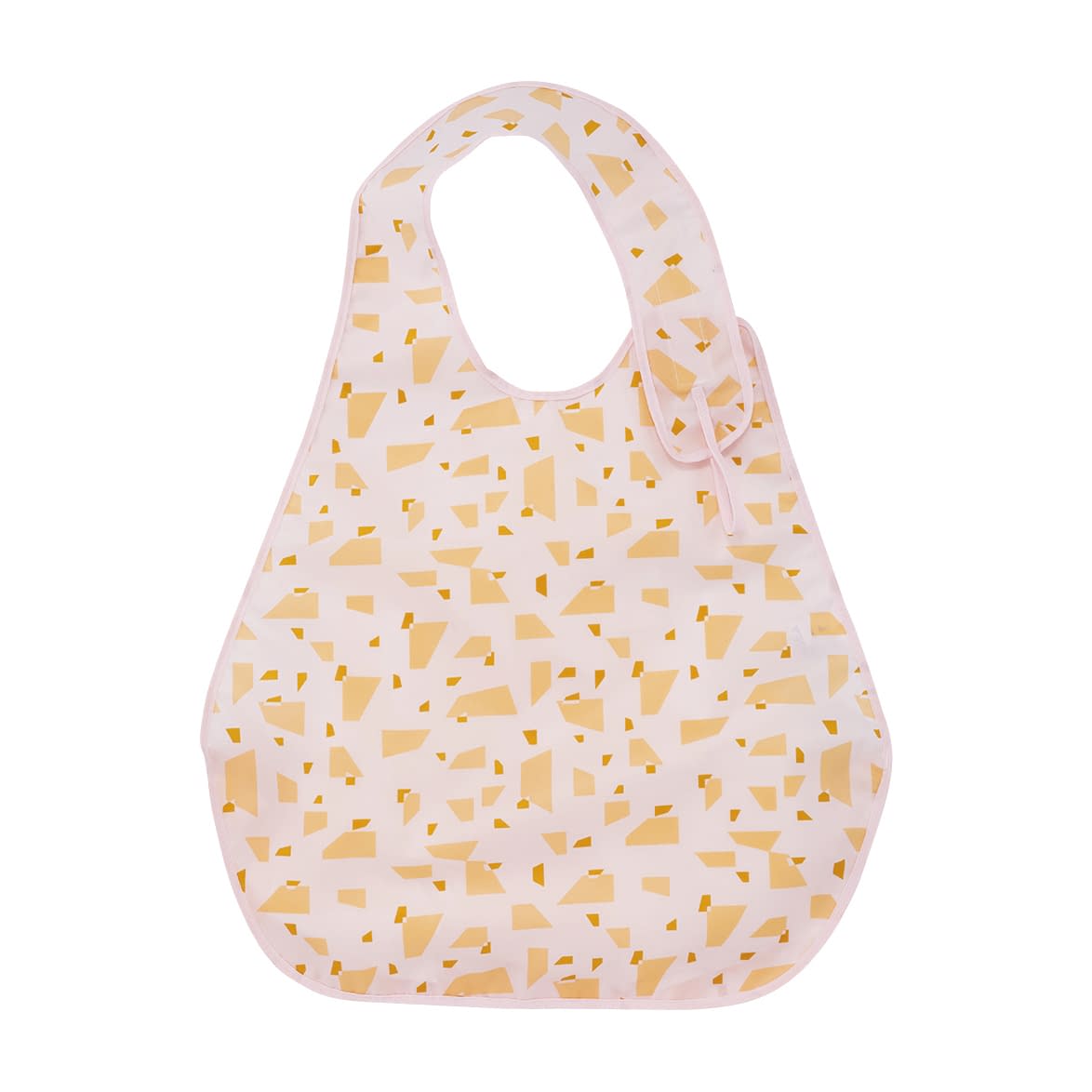 こぼれないお食事エプロン 25-2392-01 フットマーク 403734(ピーチ)