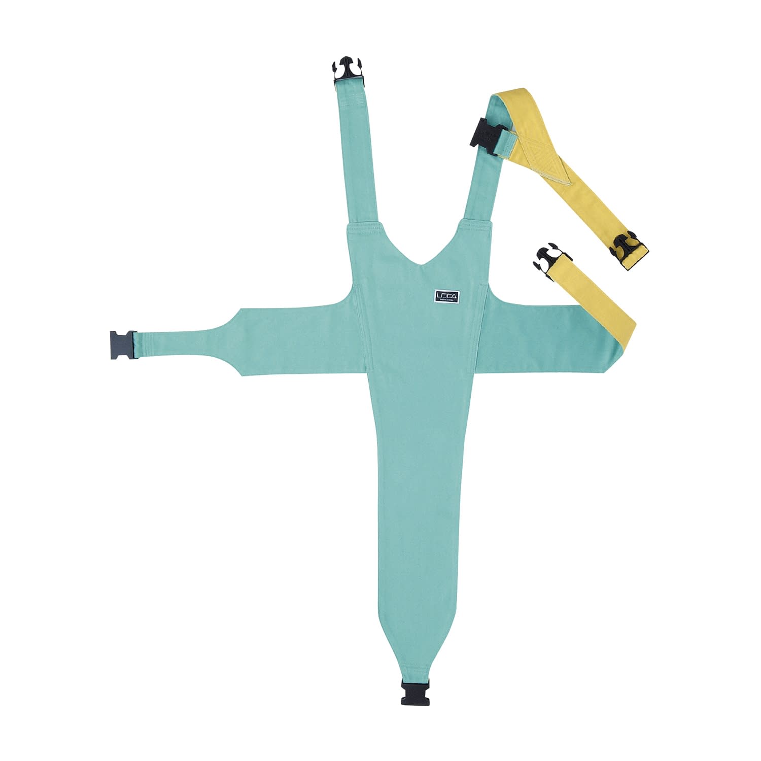 車いす用ワンタッチベルト キーパーII 24-9806-00 フットマーク 403654(グリーンXイエロー)