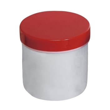 UG軟膏壷 軟膏容器 25-3659-0006 蓋:赤 軟膏容器 3-56(125ML)50イリ