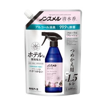 ノンスメル清水香(詰替) フローラルフレッシュの香り 25-2573-05 白元アース 13996(600ML)フローラルフレッ