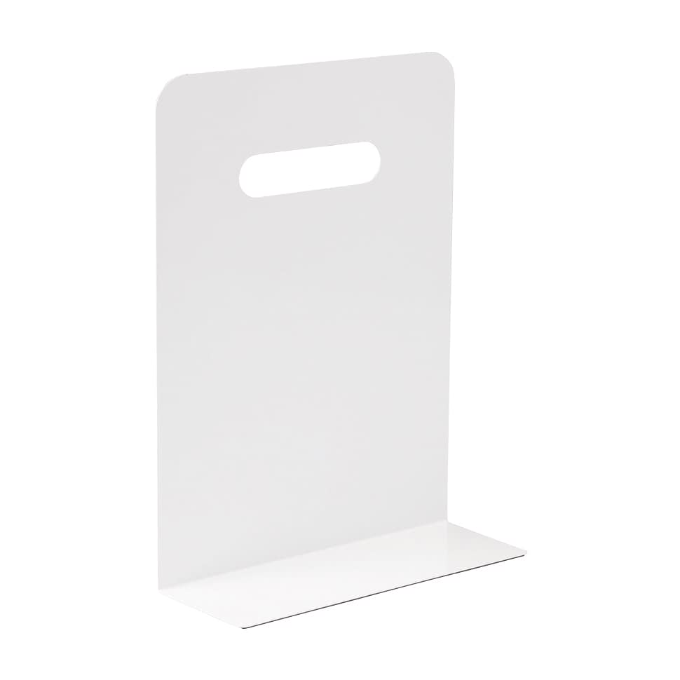 ブックエンド(ハイタイプ) 25-3039-00 LIHITLAB． A7351-0(シロ)マグネットツキ