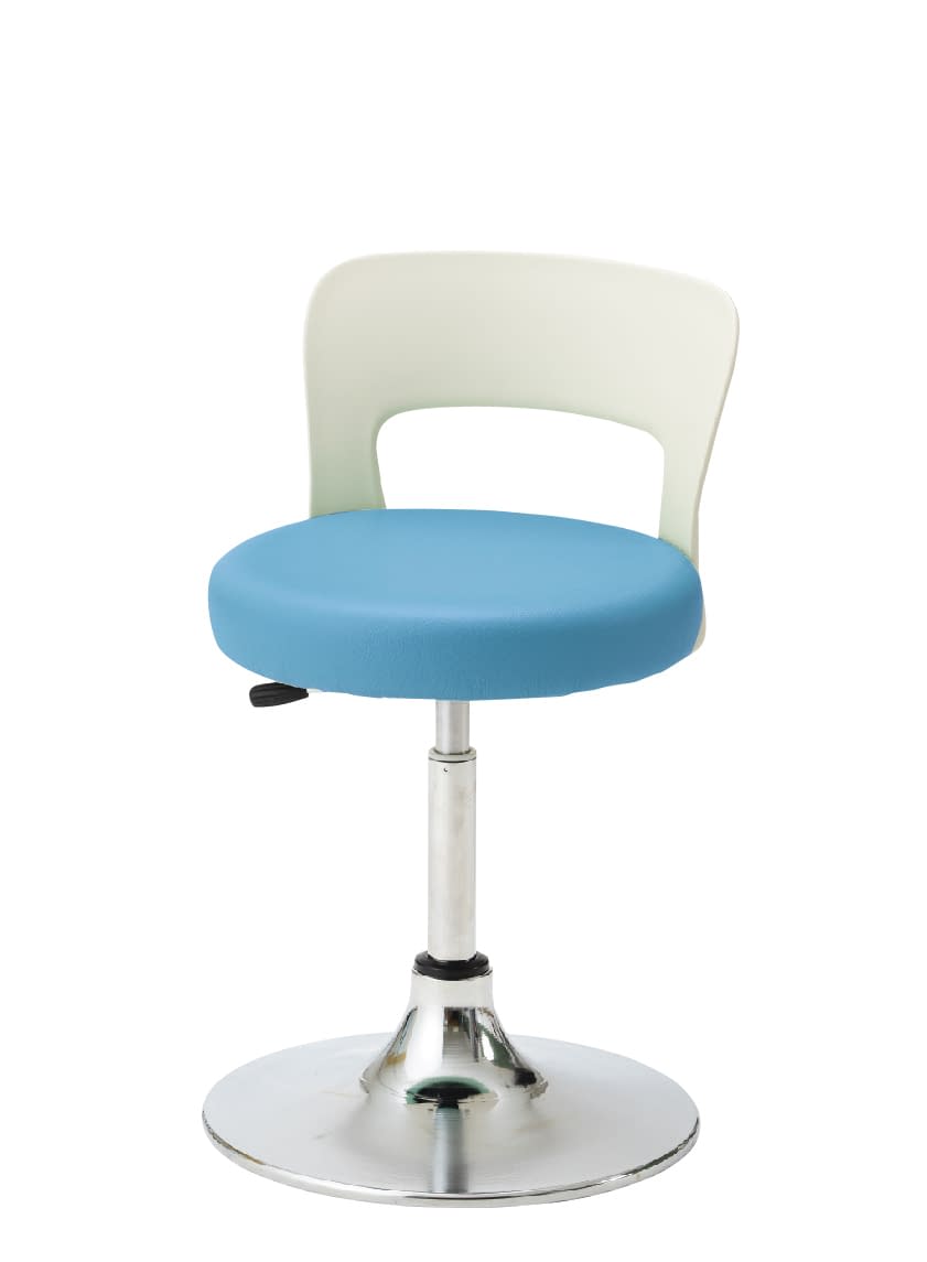 マツヨシ クランケチェア(背付) 診察椅子 25-3016-0003 ライトブルー MATSUYOSHI MY-N3230R