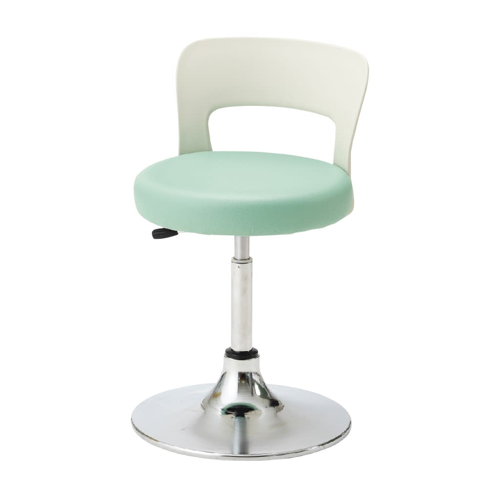 マツヨシ クランケチェア(背付) 診察椅子 25-3016-0004 ミントグリーン MATSUYOSHI MY-N3230R