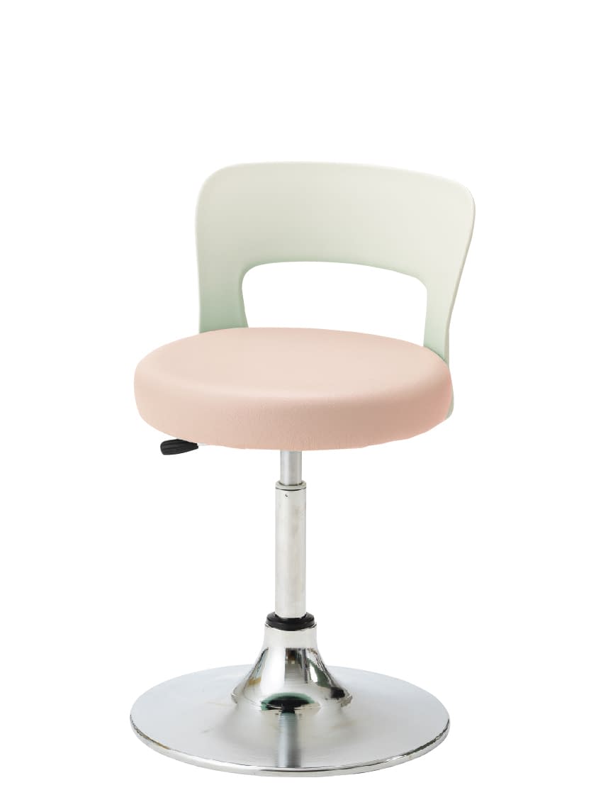 マツヨシ クランケチェア(背付) 診察椅子 25-3016-0005 ピンク MATSUYOSHI MY-N3230R