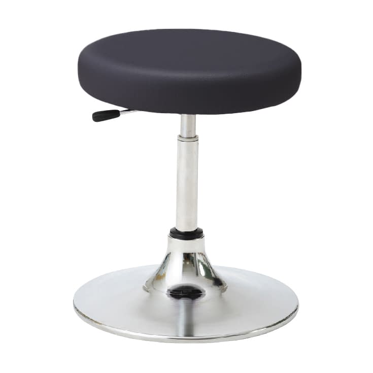 マツヨシ クランケチェア(背なし) 診察椅子 25-3017-0001 ブラック MATSUYOSHI MY-N3235R