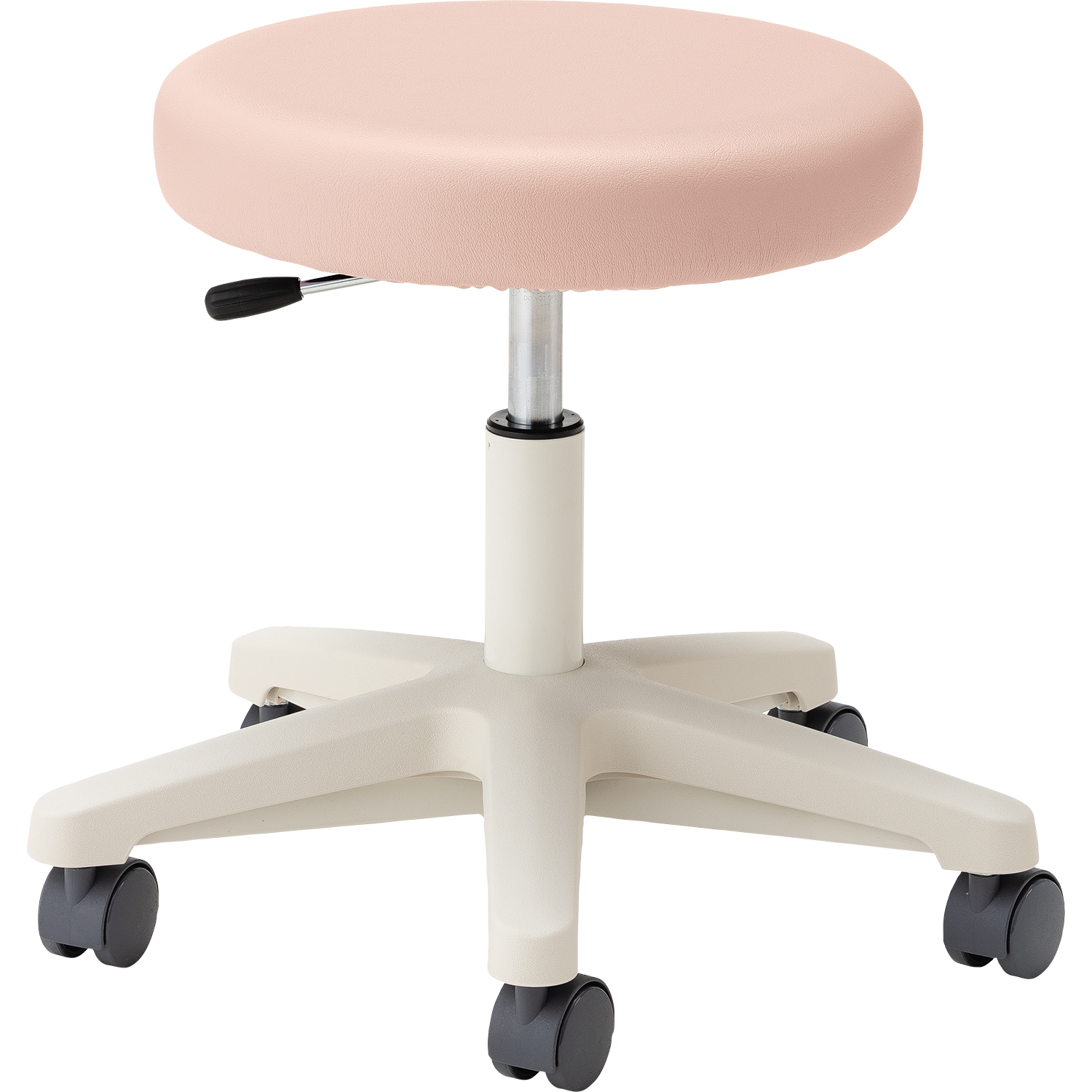 マツヨシ ナースチェア(背なし) 背なし 丸椅子 25-2566-0105 ピンク MATSUYOSHI MY-N3245R