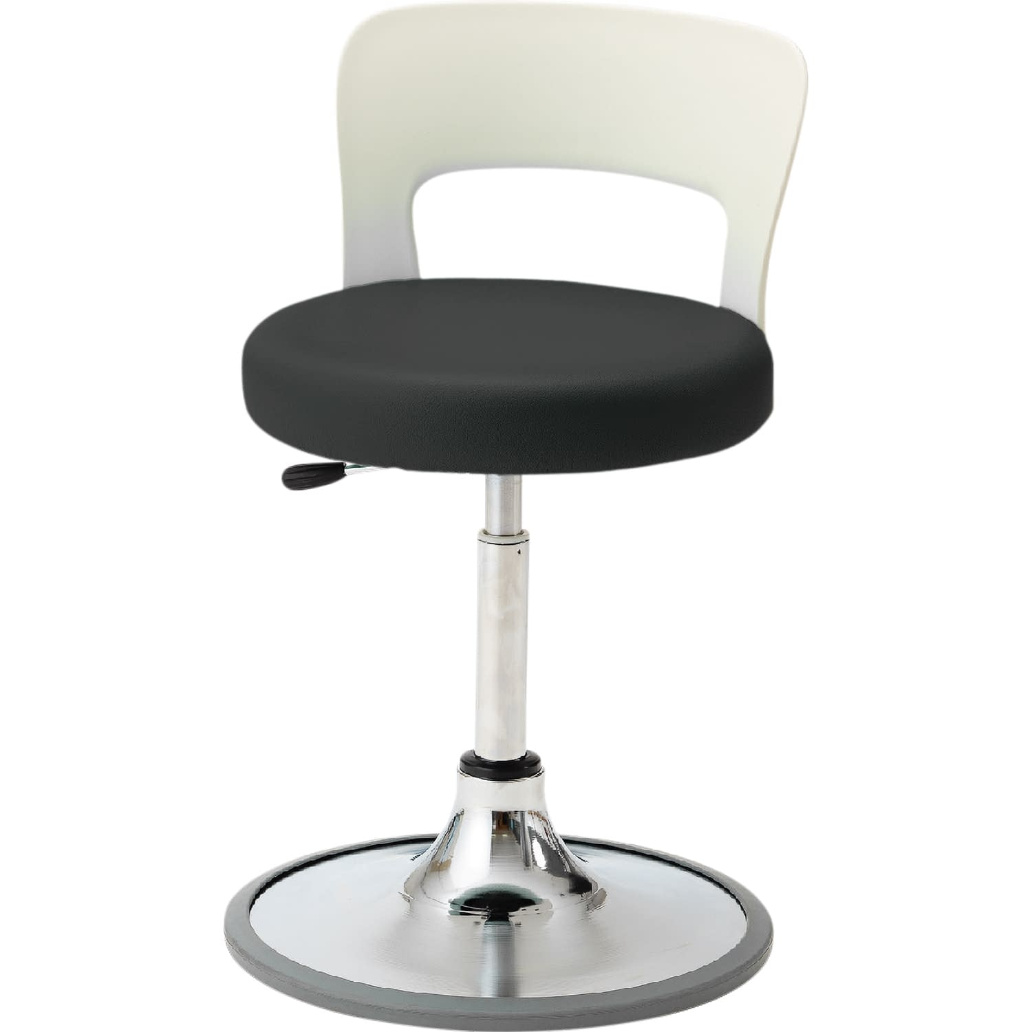 マツヨシ クランケチェア(背付) 診察椅子 25-3016-0101 ブラック MATSUYOSHI